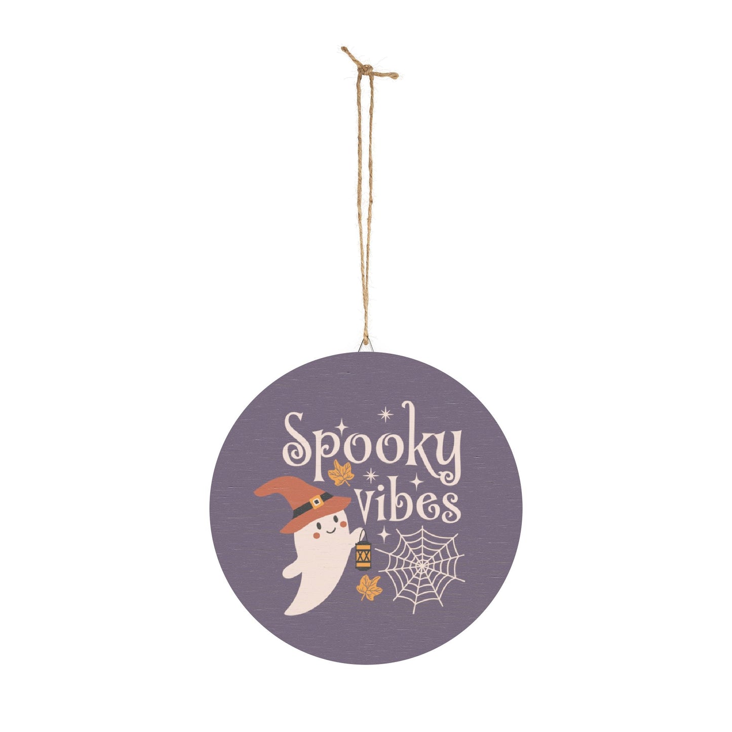 Spooky Vibes Wood Sign, Halloween Decor, Ghost Wall Art, Fall Home Decoration, Autumn Sign, Gift for Halloween Enthusiasts