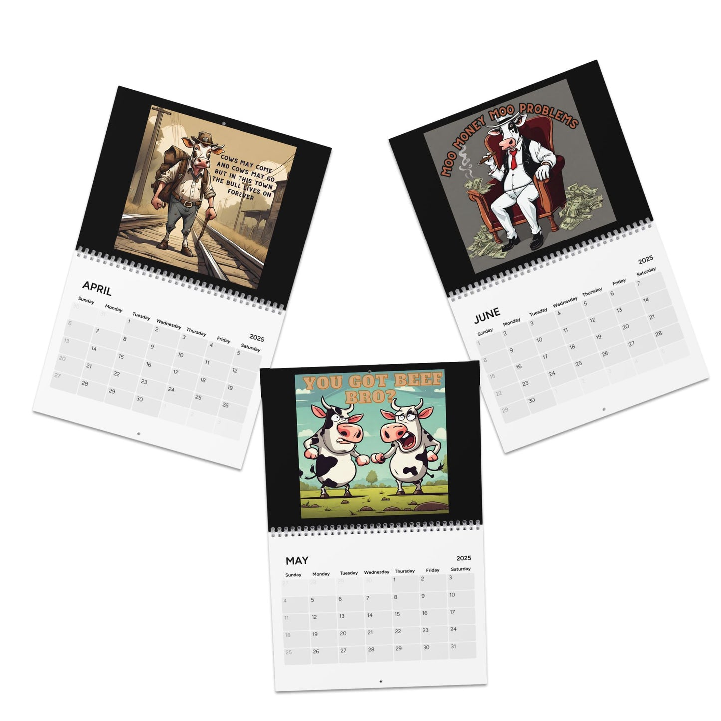 Holy COW It's 2025 Wall Calendar - aMOOsing Designs