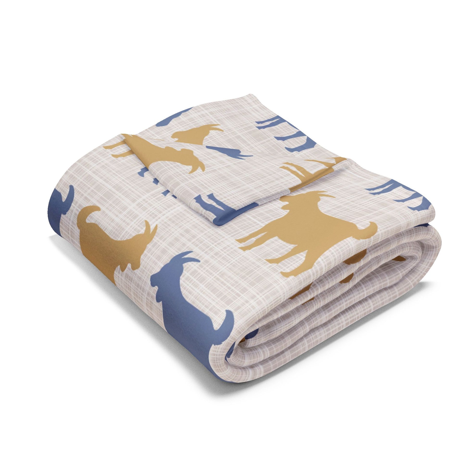 Fleece Blanket, Cozy Goats-Themed Arctic Throw, Bedding Decor, Gift for Animal Lovers, Home Accessory - aMOOsing Designs
