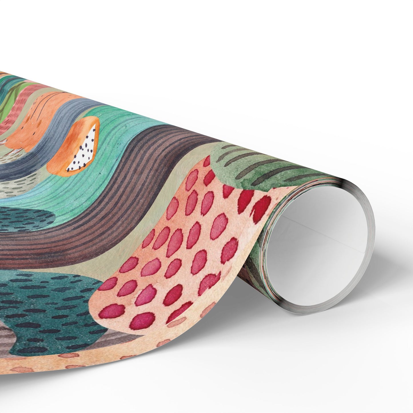 Whimsical Wrapping Paper Roll, Colorful Gift Wrap, Eco-Friendly Party Supplies, Forest-Themed Wrap, Holiday & Birthday Gift Wrap