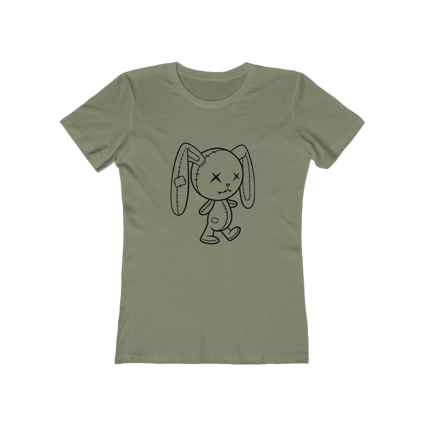 Cute Zombie Bunny Graphic Tee for Women, Casual Outfit