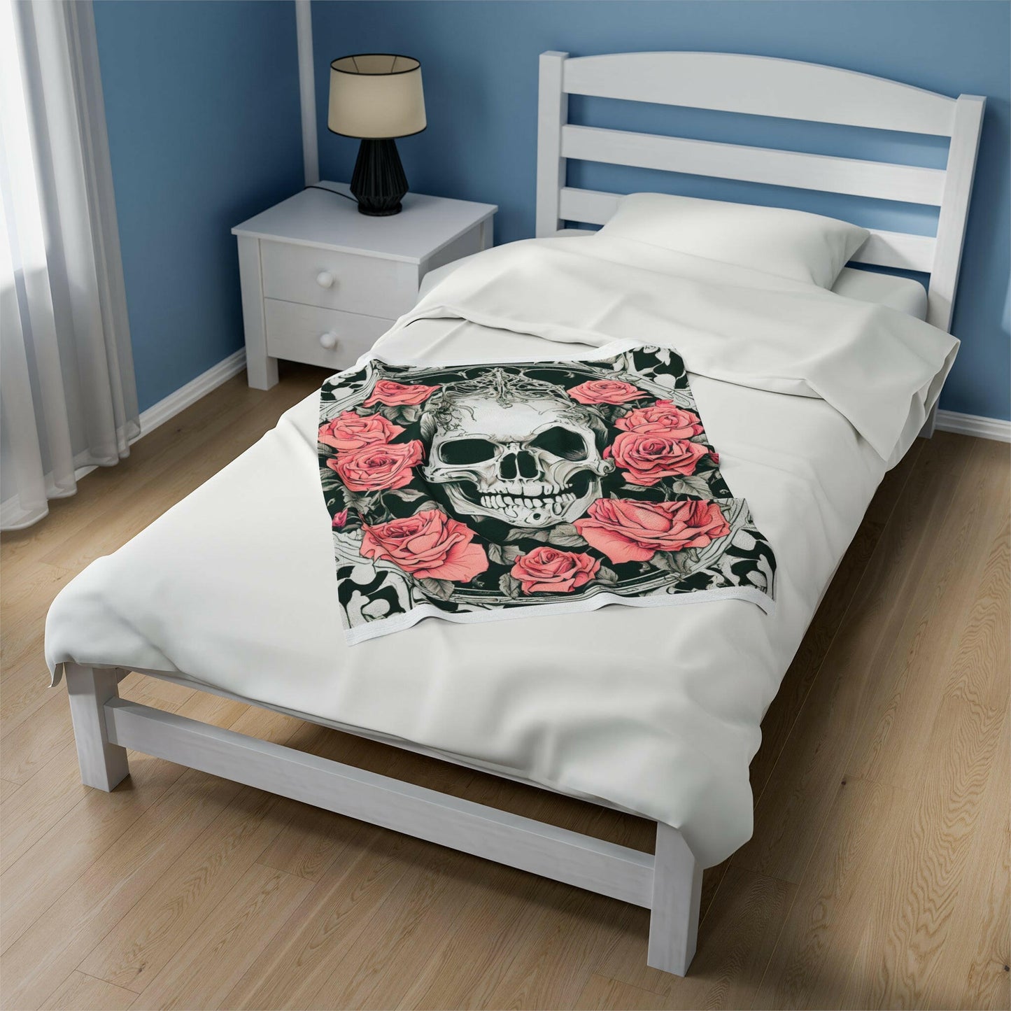 Skeleton Princess- Velveteen Plush Blanket.