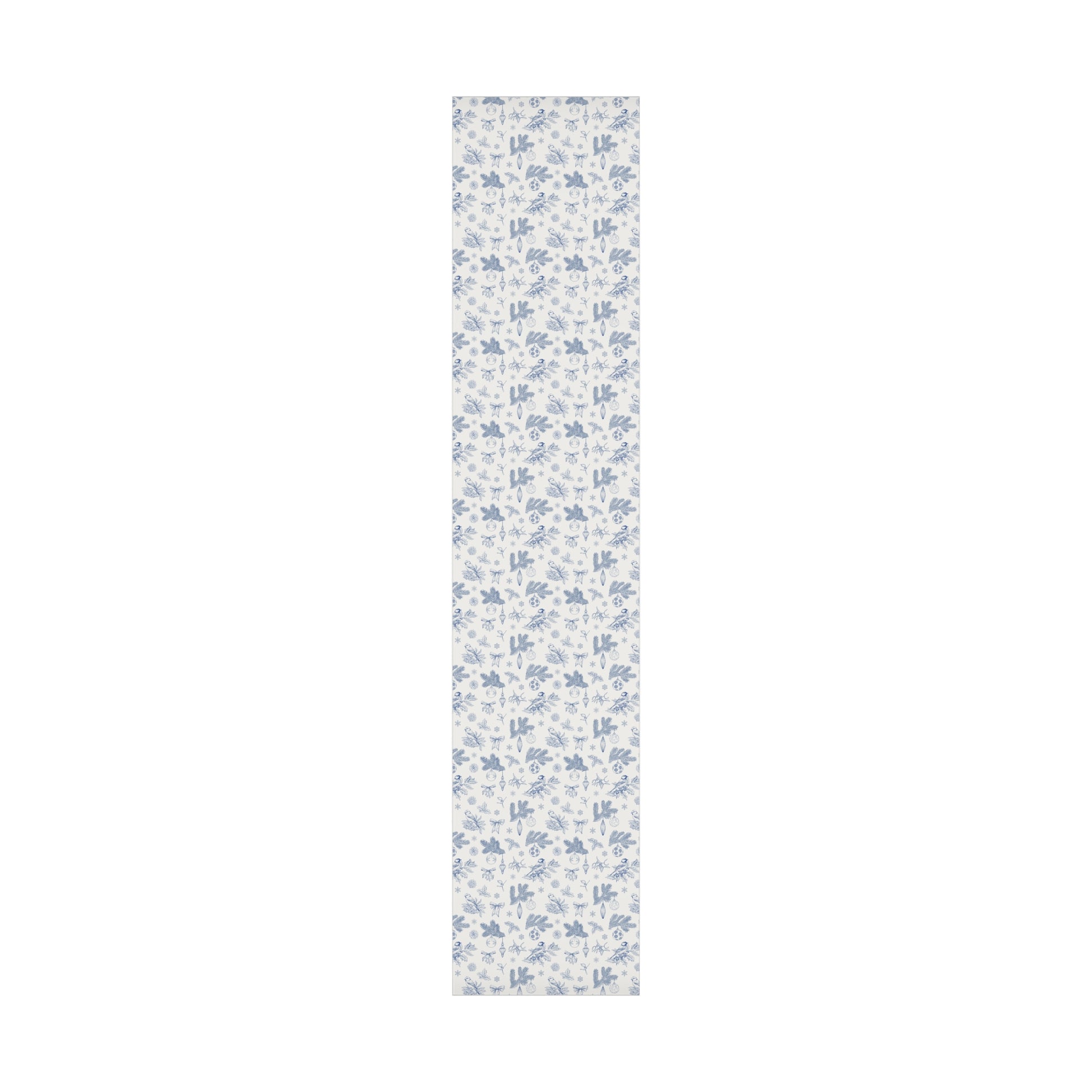 Elegant Winter Gift Wrap Paper – Blue Botanical Design for Holiday Gifting - aMOOsing Designs