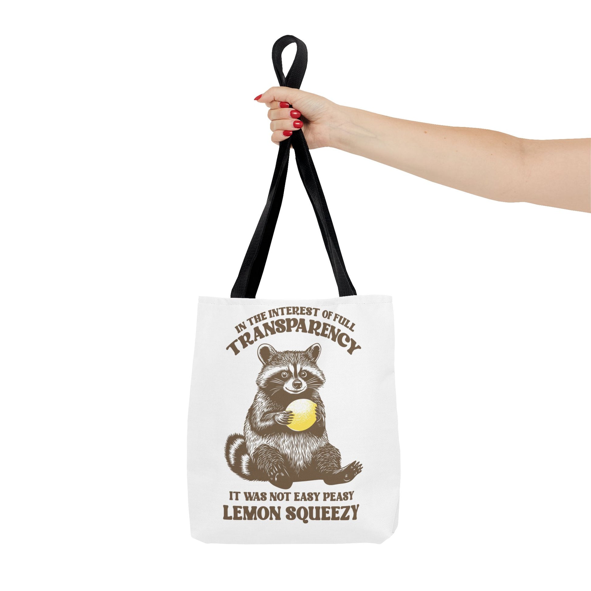 Funny Raccoon Tote Bag, Cute Animal Shopping Bag, Eco-Friendly Gift for Animal Lovers - aMOOsing Designs
