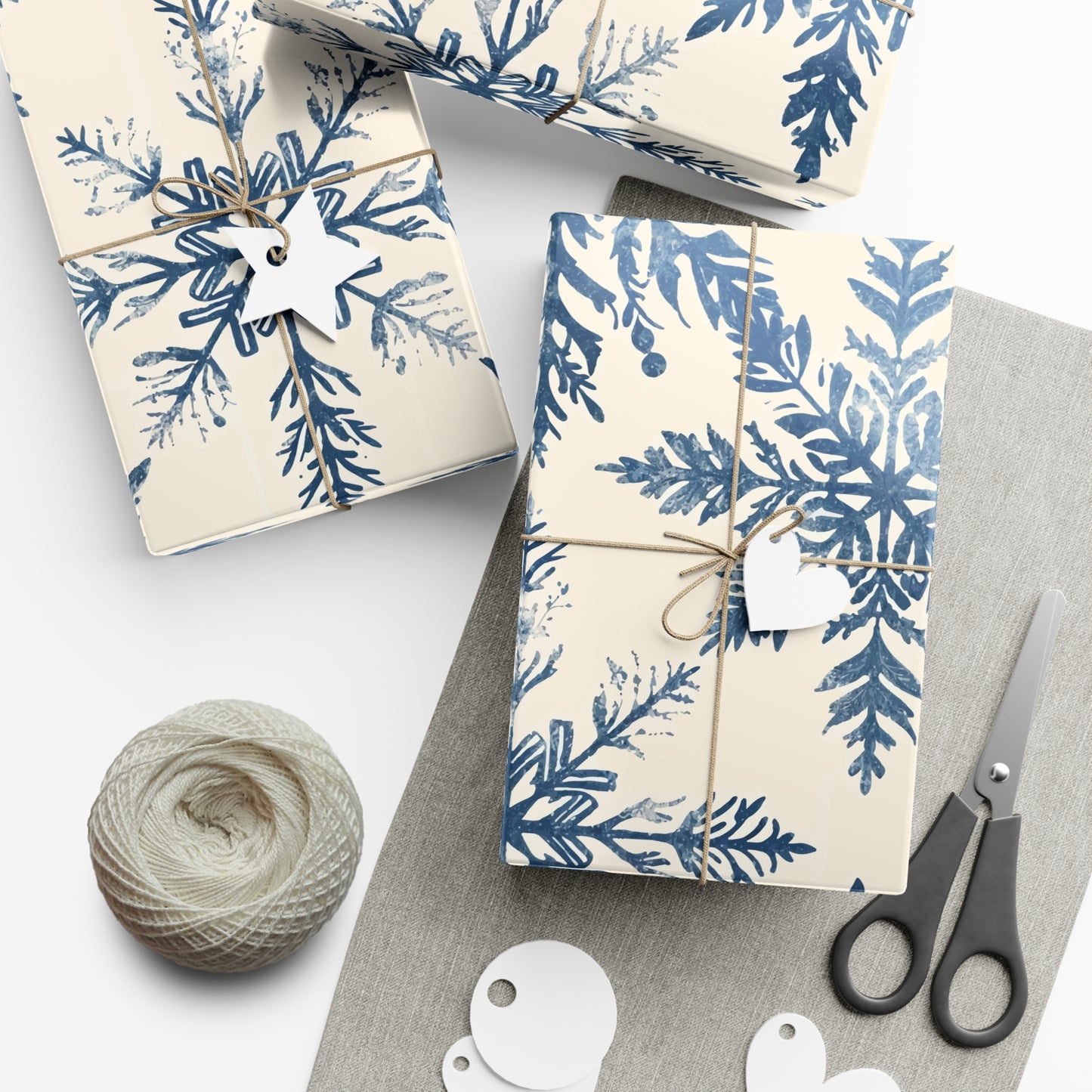 Elegant Snowflake Gift Wrap Papers - Perfect for Holidays and Celebrations - aMOOsing Designs