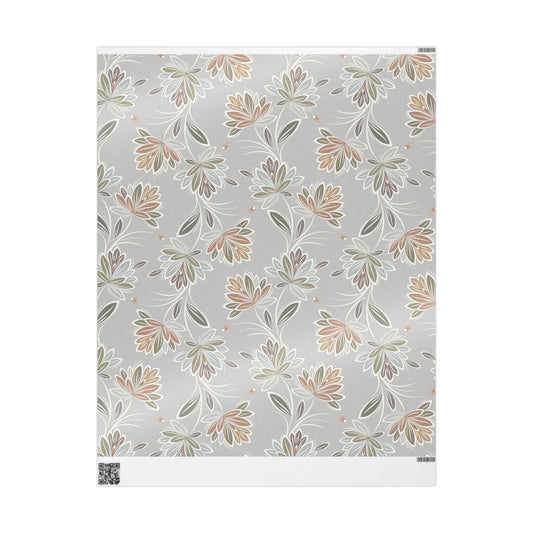 Floral Wrapping Paper - Elegant Gift Wrap for Special Occasions, Eco-Friendly, Birthday, Wedding, Holiday Gifts - aMOOsing Designs