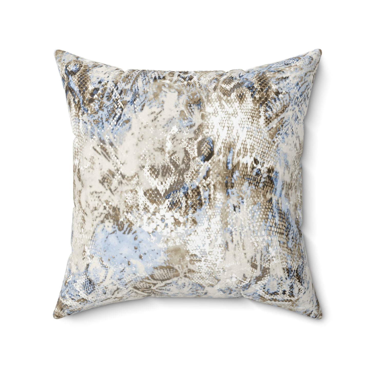 Snakeskin Print Decorative Pillow, Boho Home Decor, Couch Cushion, Cozy Living Room Accent, Unique Gift Idea - aMOOsing Designs