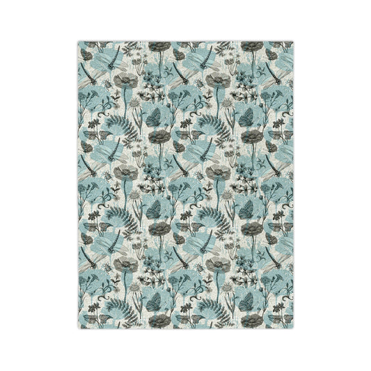 Floral Microfiber Blanket, Cozy Home Decor, Travel Throw, Gift for Nature Lovers, Soft Blanket for All Seasons, Elegant Indoor Styling