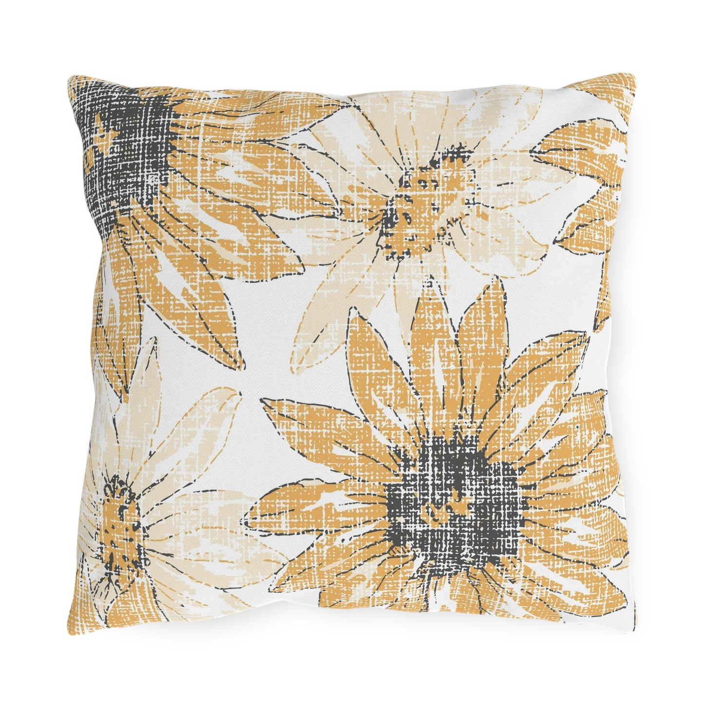 Sunflower Outdoor Pillows, Floral Patio Decor, Summer Cushions, Garden Pillow, Boho Home Accessories