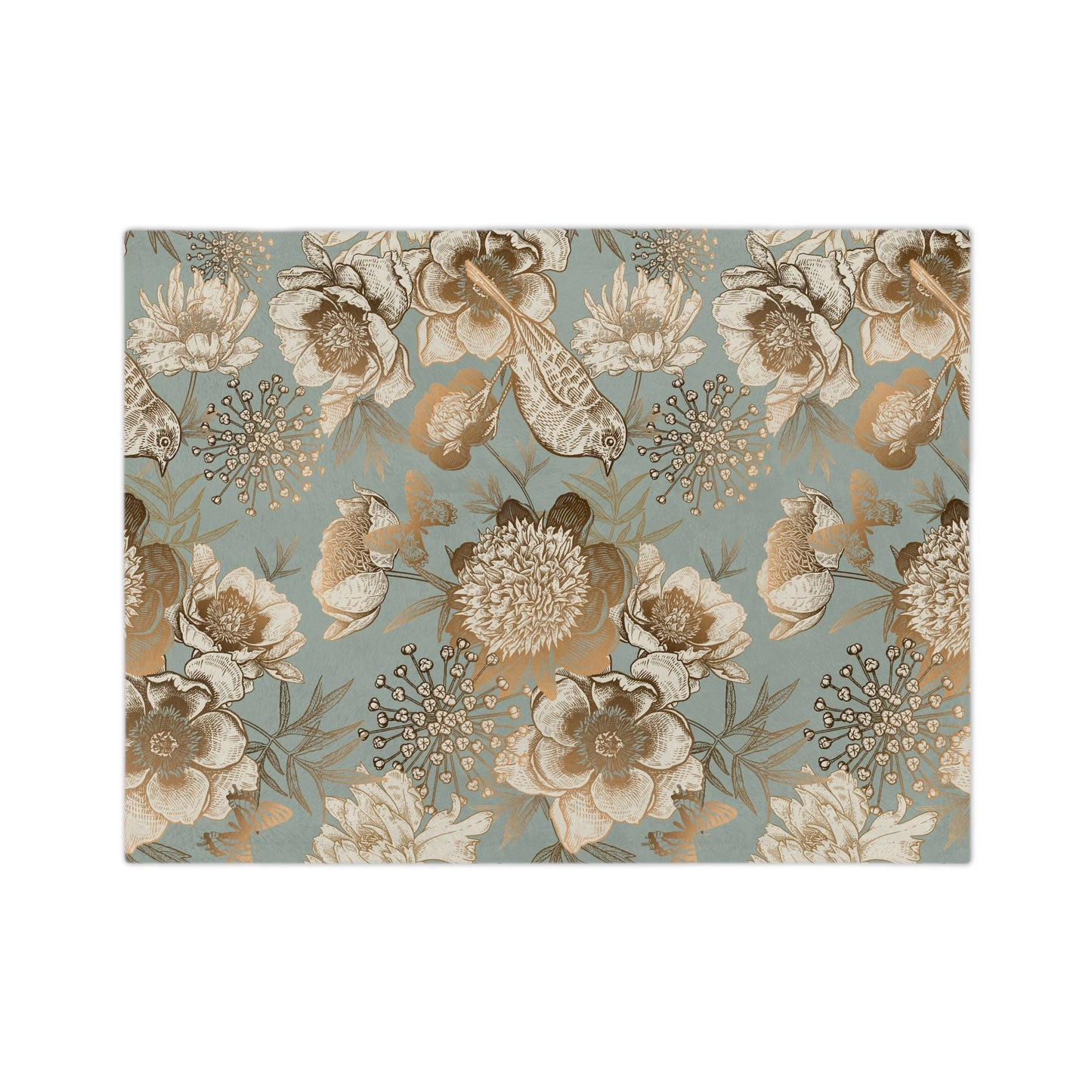 Floral Velveteen Microfiber Blanket, Cozy Throw for Home Decor, Gift for Her, Living Room Accent, Ideal for Relaxing Evenings