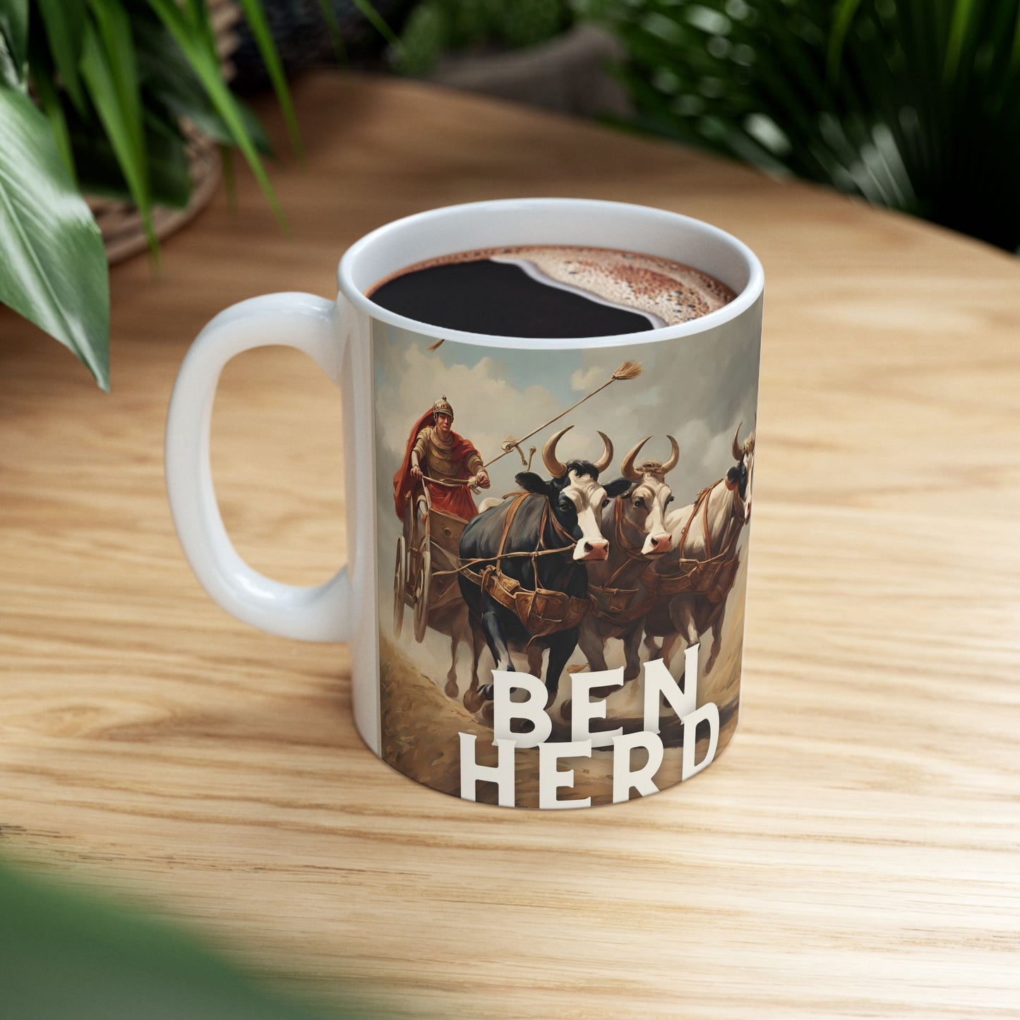 Funny Mug - Ben Herd Ceramic Coffee Cup (11oz, 15oz) - aMOOsing Designs