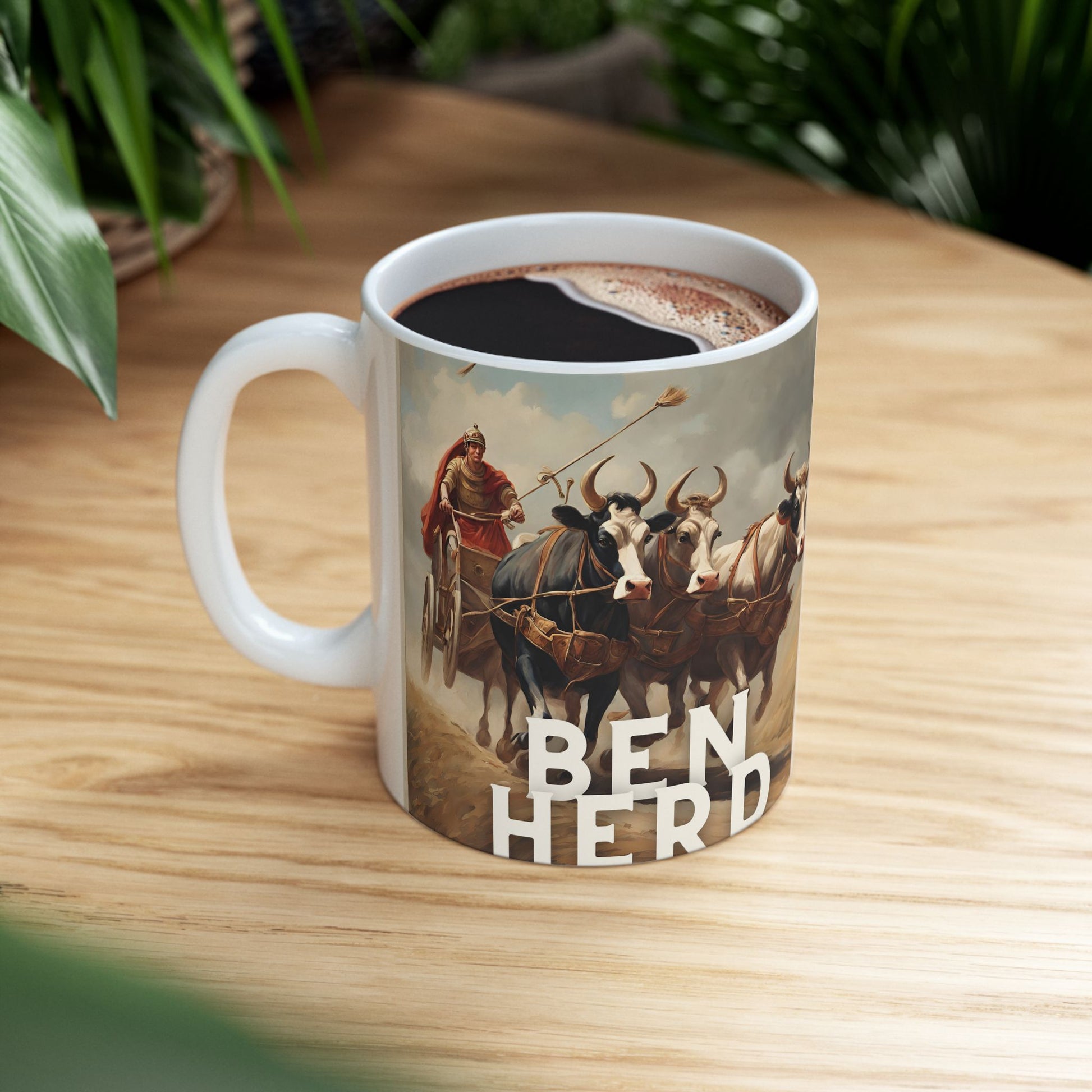 Funny Mug - Ben Herd Ceramic Coffee Cup (11oz, 15oz) - aMOOsing Designs