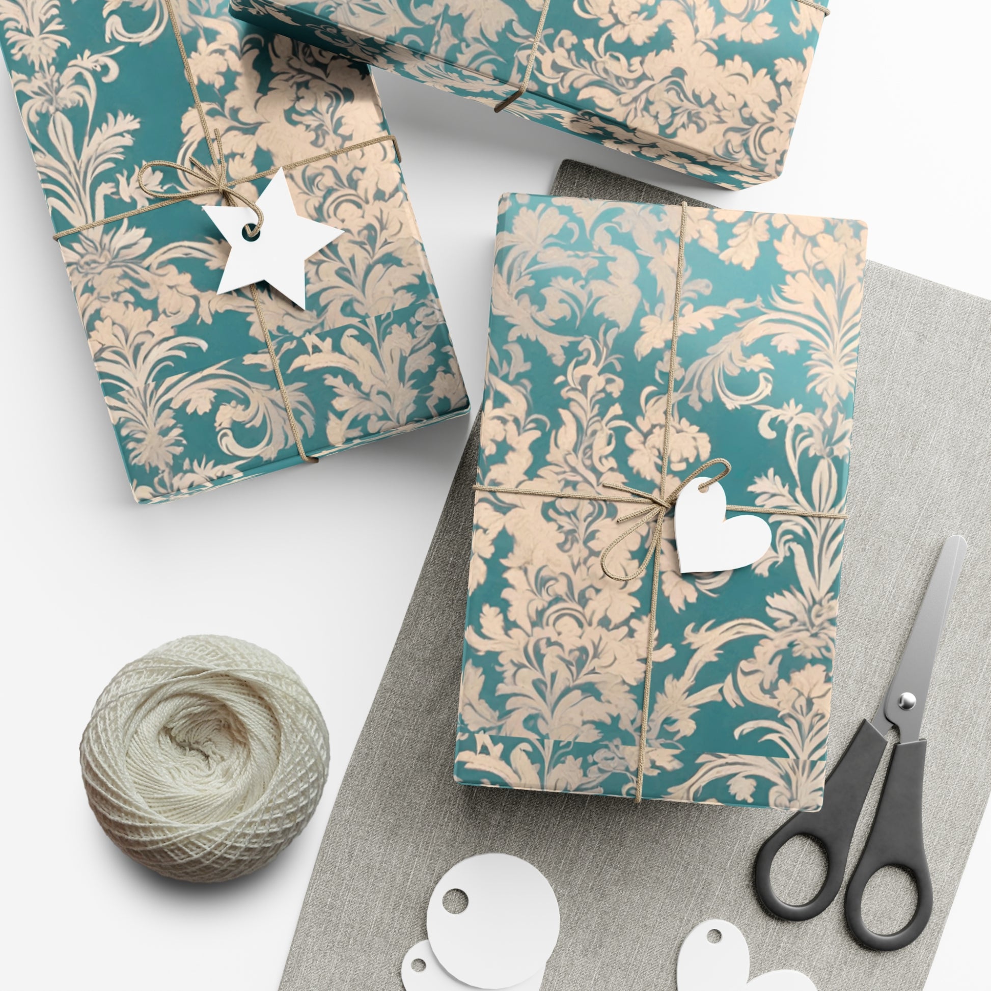 Elegant Floral Gift Wrap Papers, Artisanal Wrapping Paper for Birthdays, Weddings, Holidays, Eco-Friendly Packaging - aMOOsing Designs