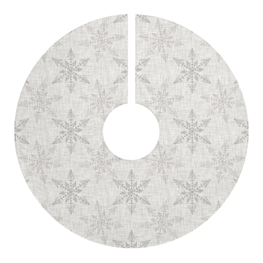 Elegant Snowflake Christmas Tree Skirt | Holiday Decor, Winter Wonderland, Festive Home, Gift, Seasonal Decoration