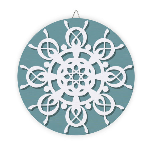 Winter Snowflake Wood Sign | Holiday Decor, Rustic Home Decor, Seasonal Wall Art, Christmas Ornament, Handmade Sign