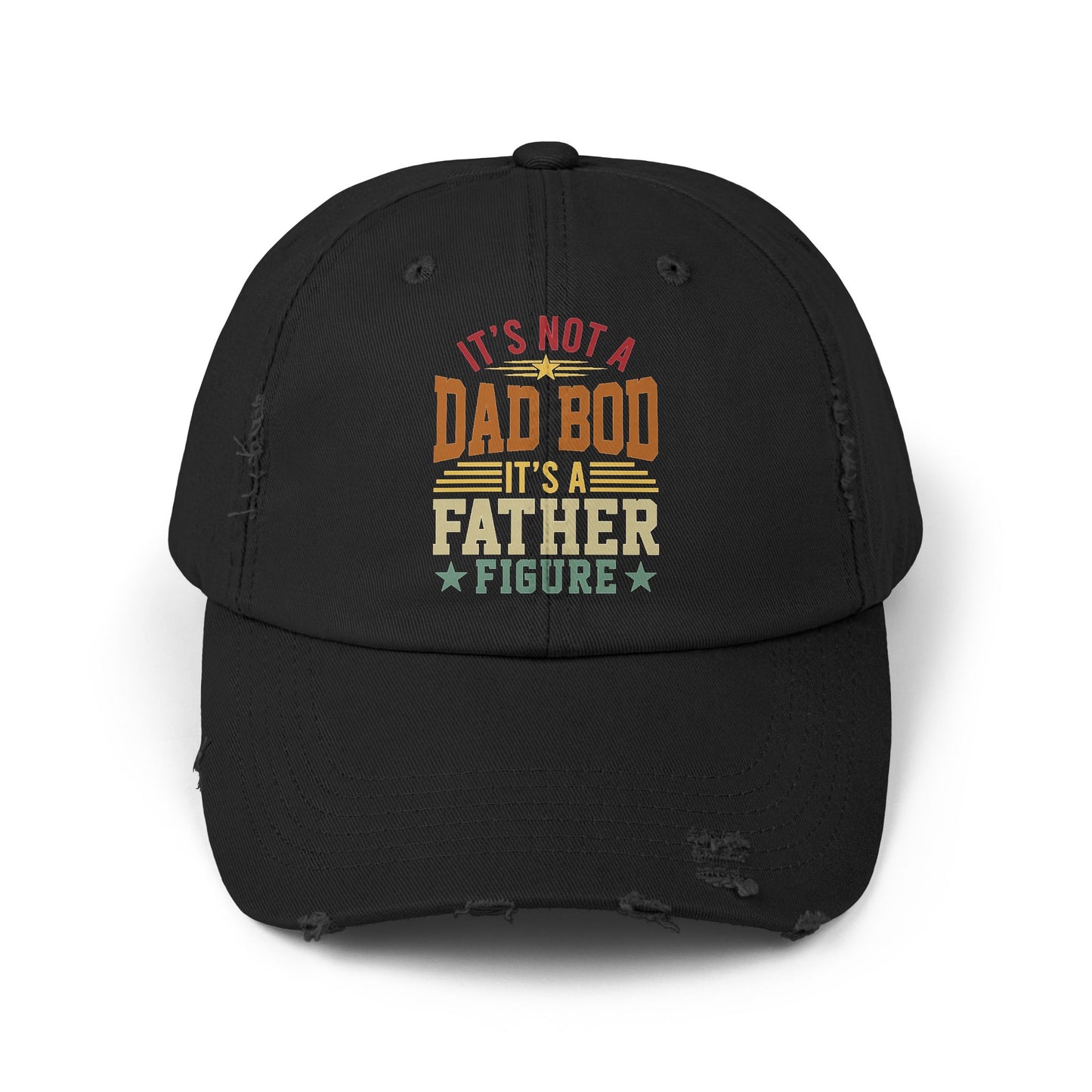 Distressed Cap | It's Not a Dad Bod, It's a Father Figure, Fun Gift for Dad, Father's Day, Casual Wear, Cap for Dads