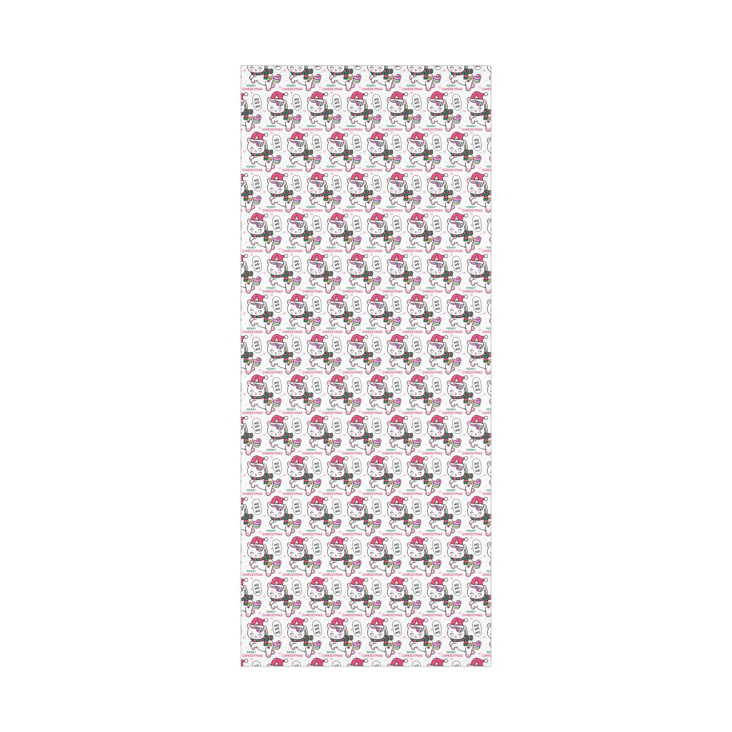 Wrapping Paper - Merry Christmas Gift Wrap Paper with Santa Unicorn Design - aMOOsing Designs