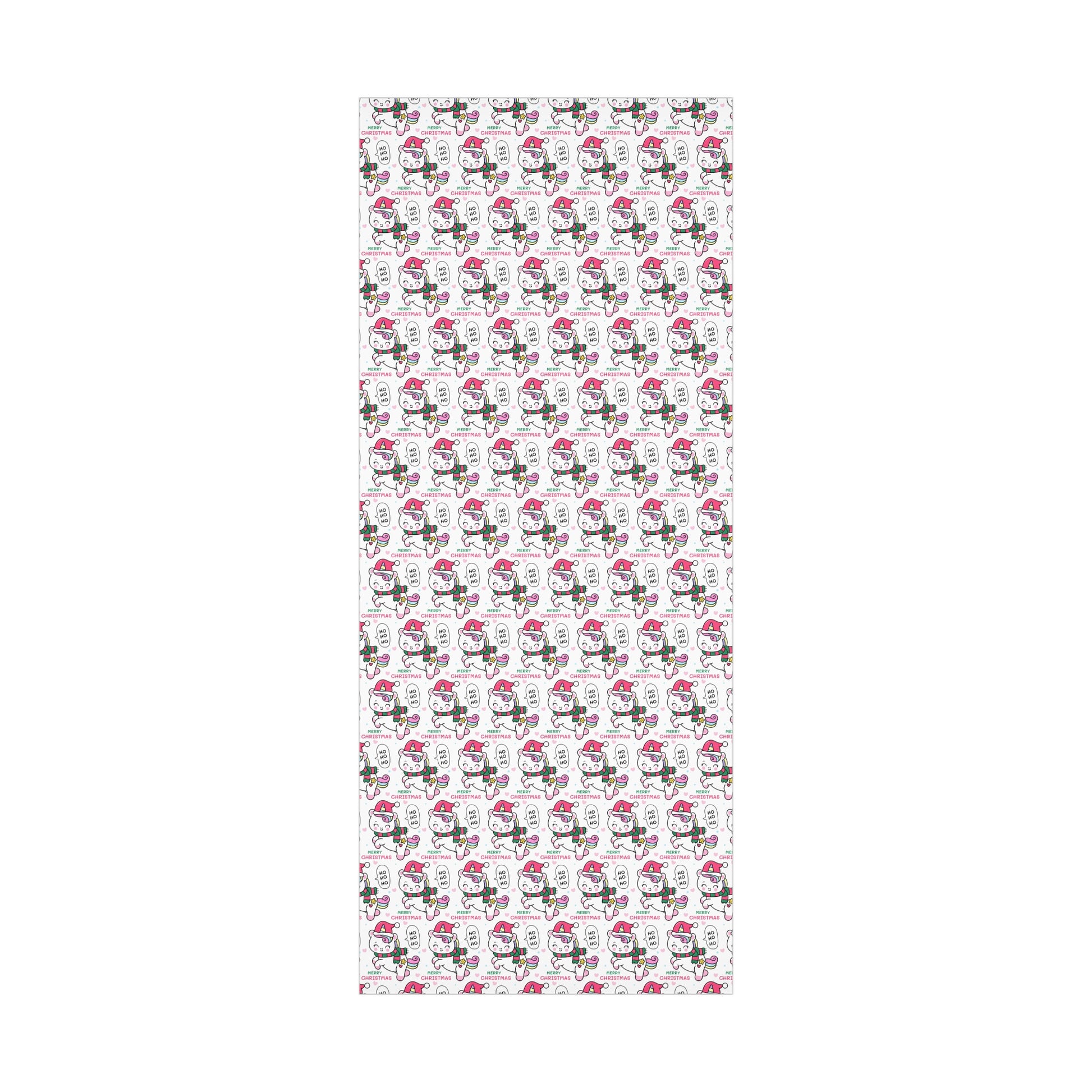 Wrapping Paper - Merry Christmas Gift Wrap Paper with Santa Unicorn Design - aMOOsing Designs