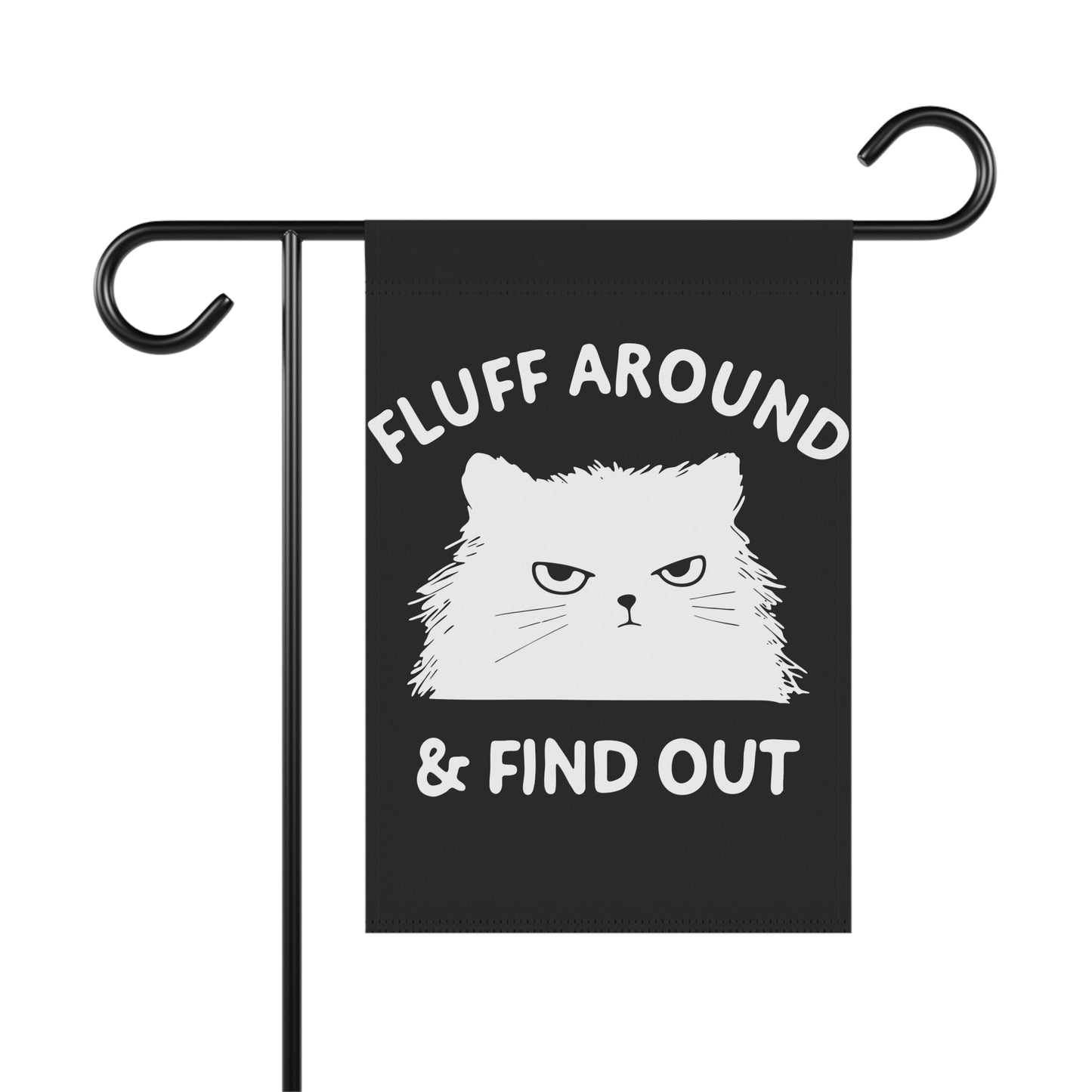 Fluff Around- Cat Garden Banner | Playful Outdoor Decor, Cat Lover Gift, Funny Flag for Garden, Home & Patio - aMOOsing Designs