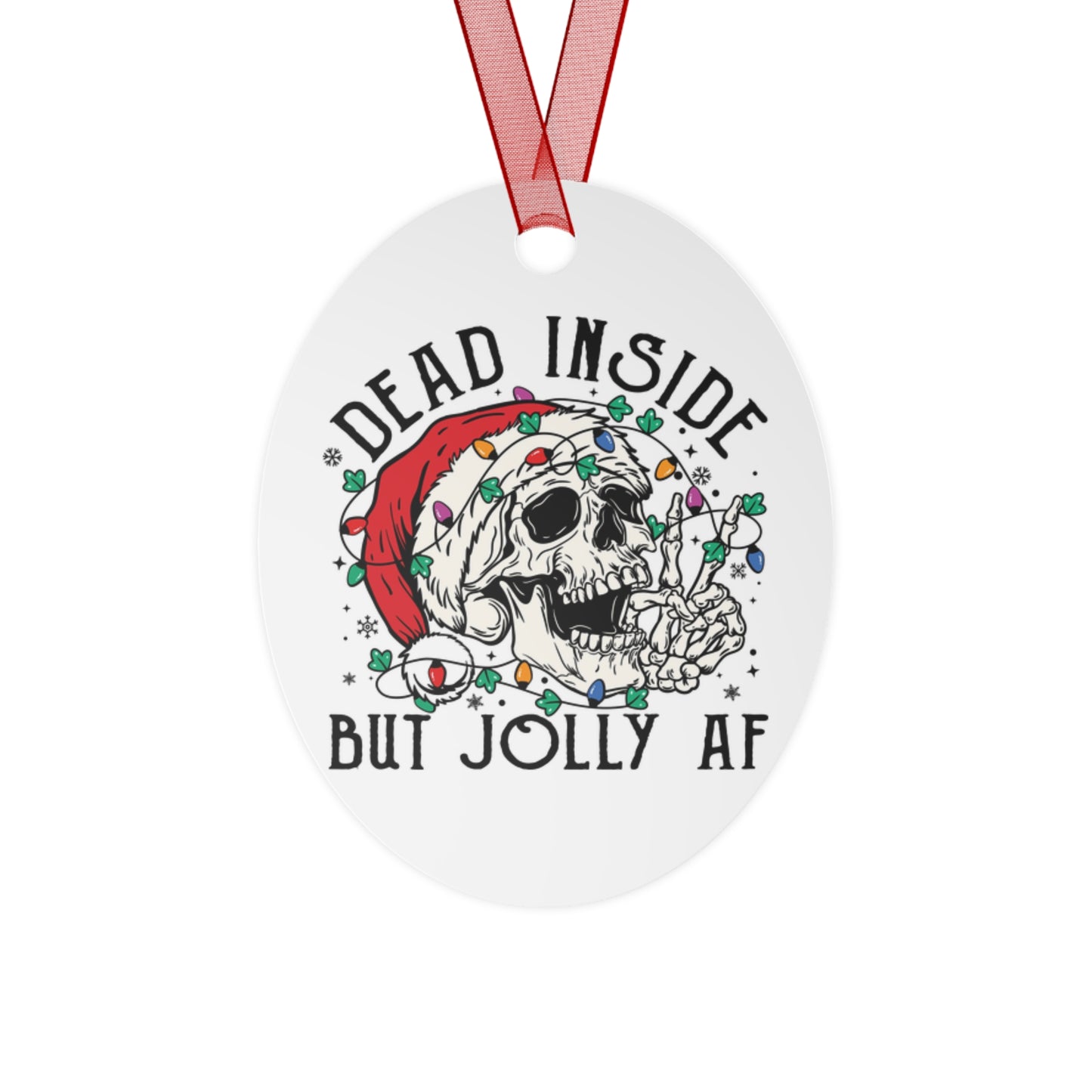Skull Themed Holiday Metal Ornaments, Unique Christmas Decorations, Perfect Gift for Friends, Festive Home Decor, [...]