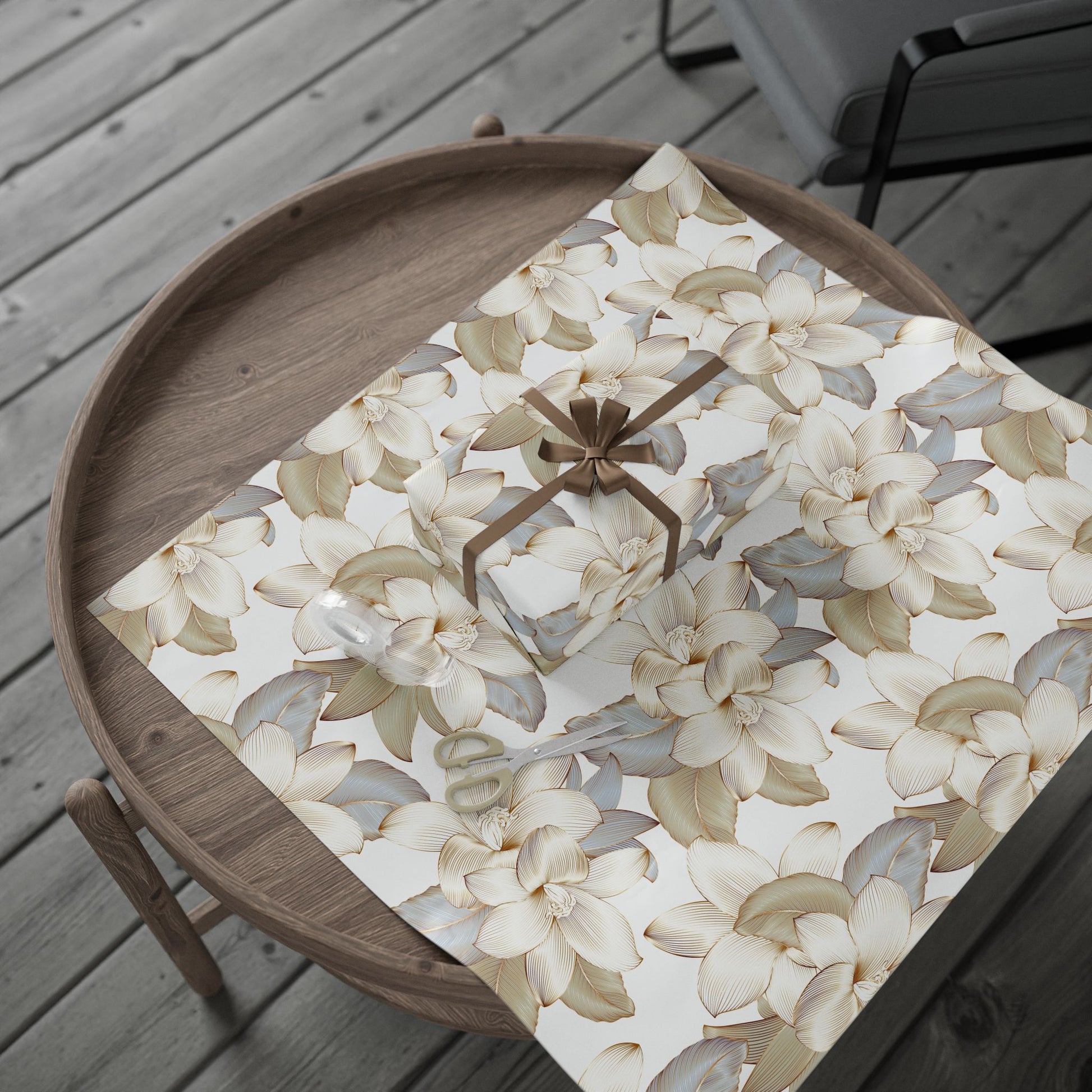 Elegant Floral Wrapping Paper, Gift Wrap for Special Occasions, Eco-Friendly Gift Wrapping, Wedding, Birthday, Christmas - aMOOsing Designs