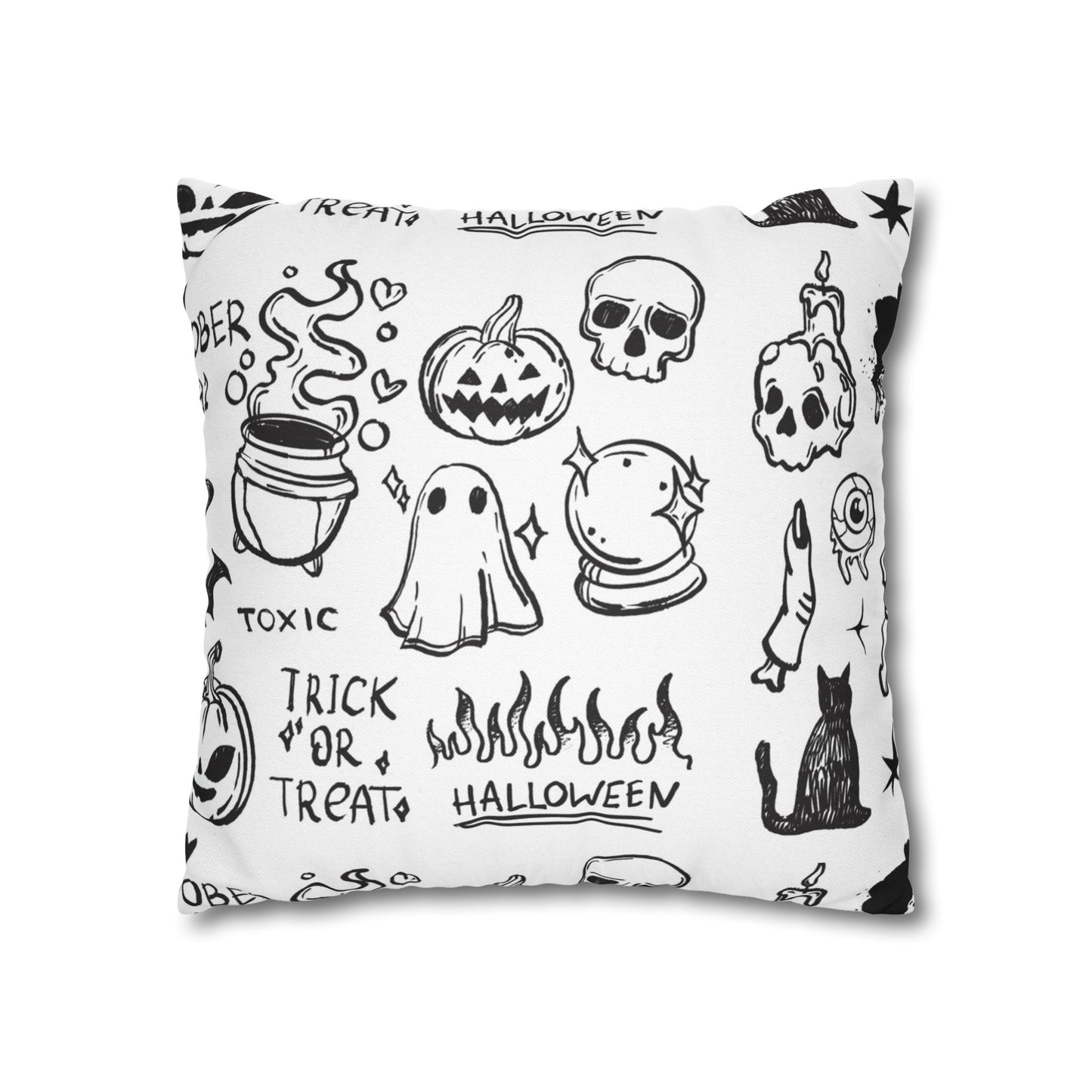Halloween Ghost Pillowcase, Boo Decor, Spooky Home Cushion, Fall Pillows, Trick or Treat Theme, Holiday Accent Throw