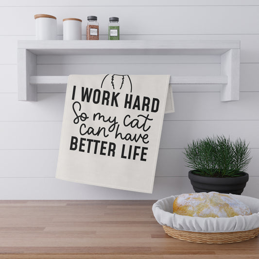Cat Lover Tea Towels - Playful Kitchen Decor, Perfect Gift for Cat Owners, Funny Homeware for Animal Lovers, Pet Lover Gift