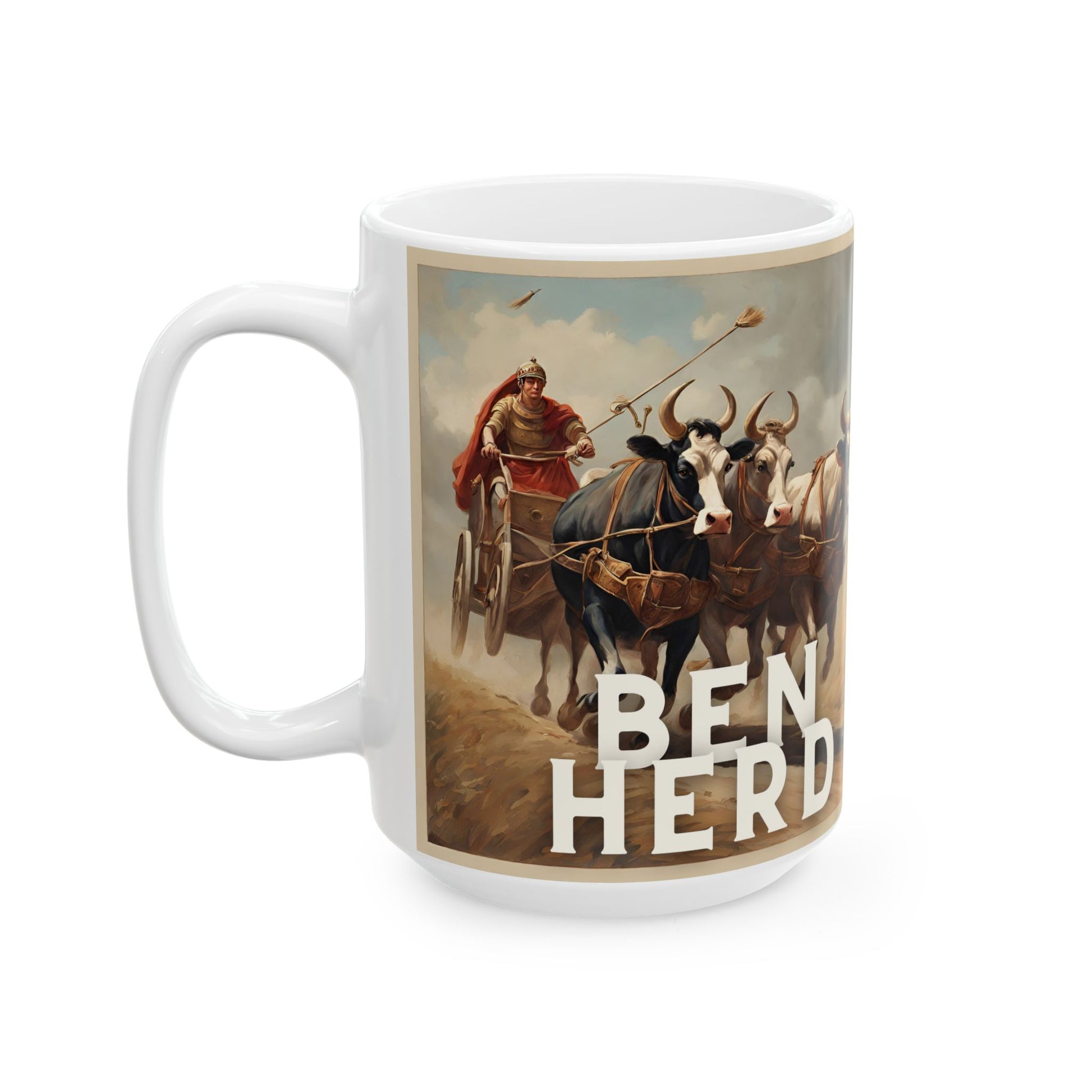 Funny Mug - Ben Herd Ceramic Coffee Cup (11oz, 15oz) - aMOOsing Designs