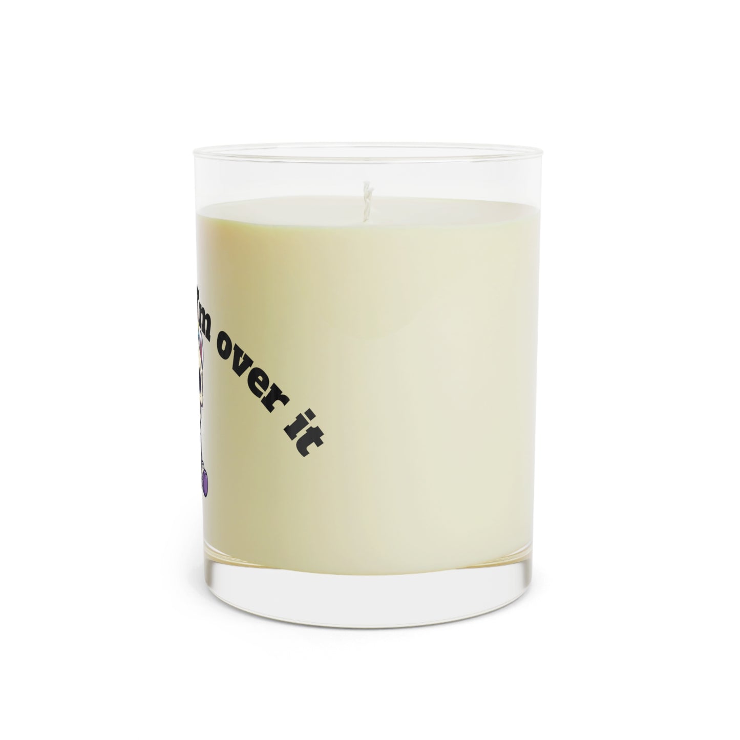 Scented Candle - Whimsical Unicorn Design, Smells Like I'm Over It - Great for Relaxing, Gifts, Home Decor, Self-Care - 11oz Glass Jar
