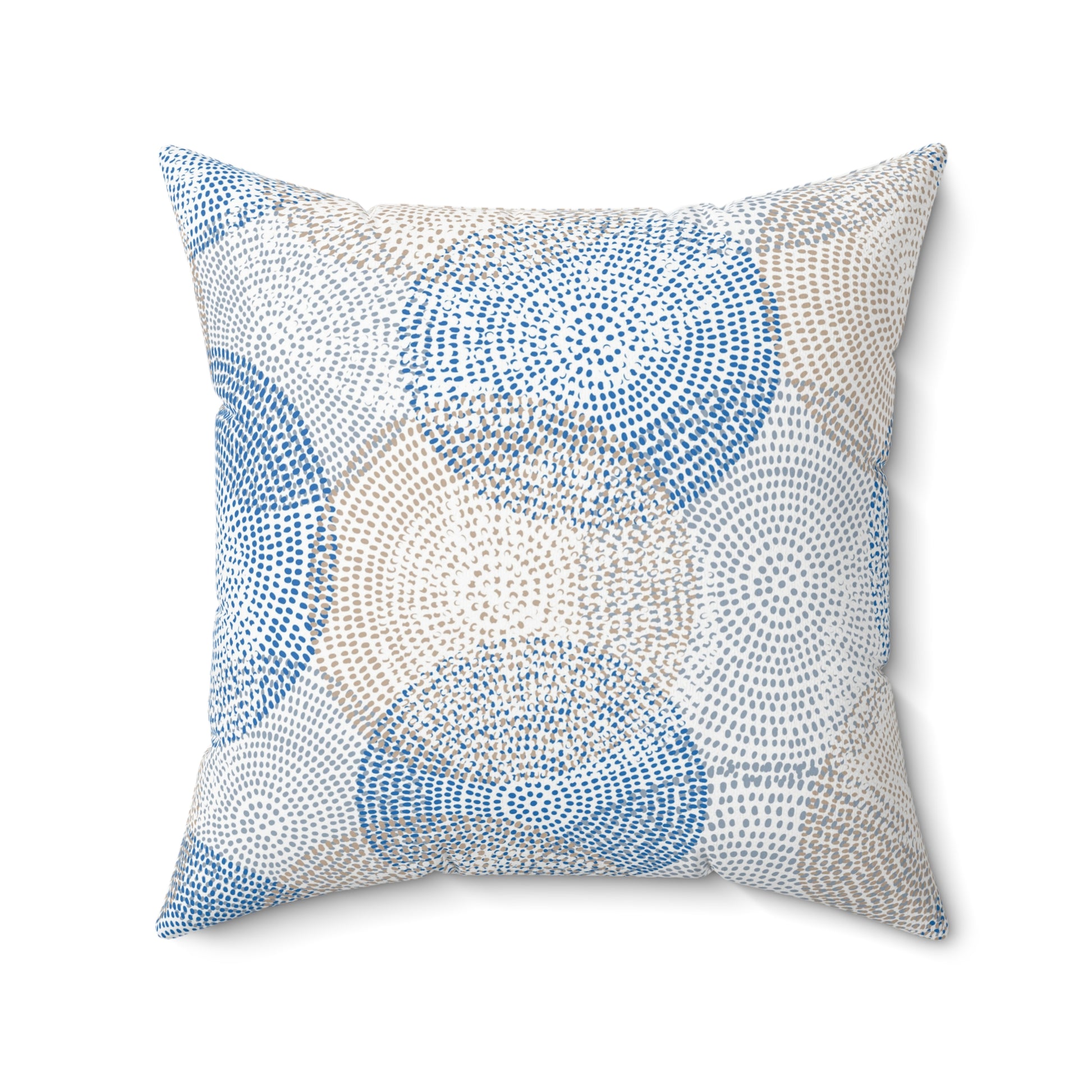 Abstract Blue Circle Pillow, Cozy Home Decor, Throw Pillow for Living Room, Bedroom Accent, Modern Cushion Cover, Unique Gift - aMOOsing Designs