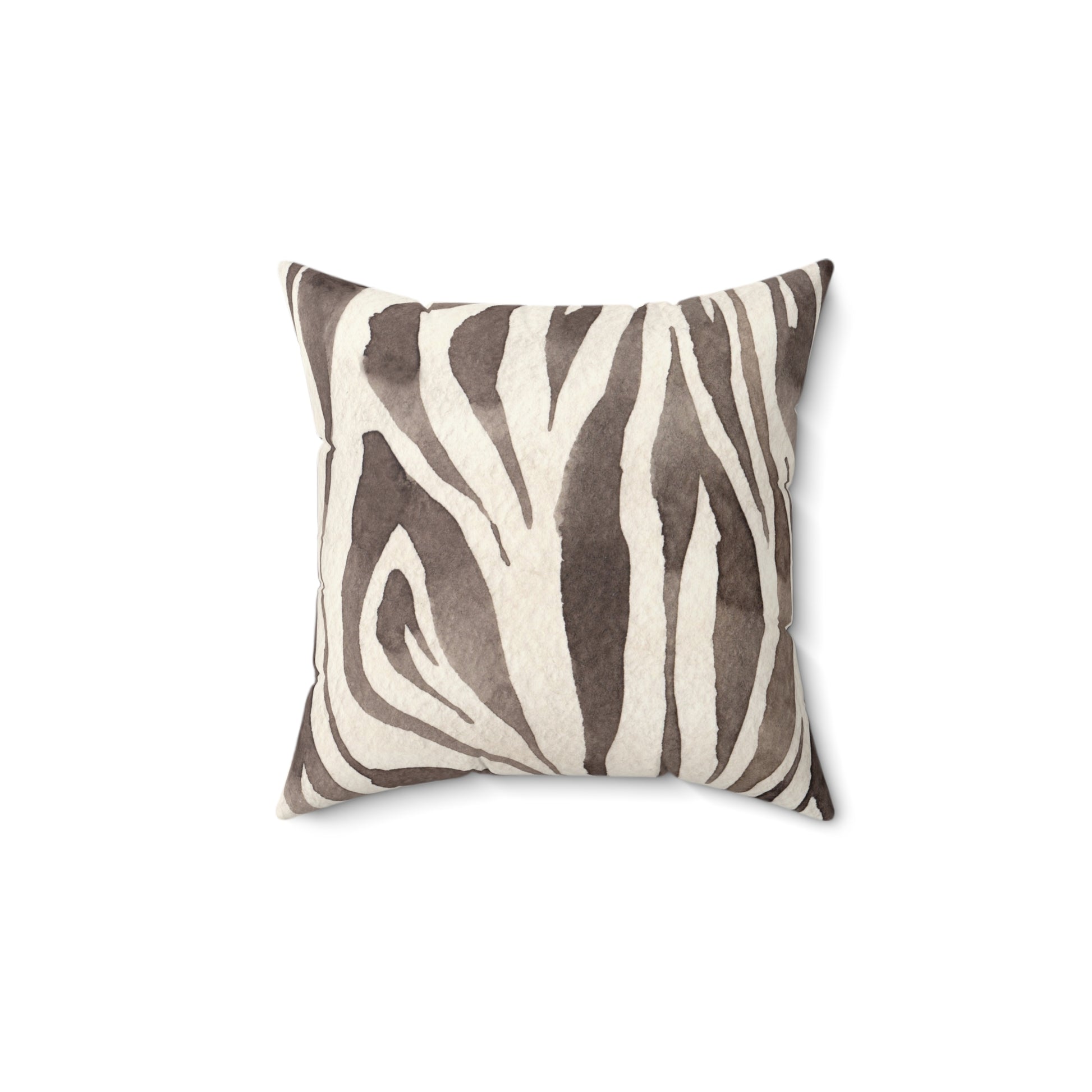 Zebra Print Faux Suede Square Pillow, Modern Animal Decor, Throw Pillow, Chic Home Accent, Living Room Style, Safari Inspired - aMOOsing Designs