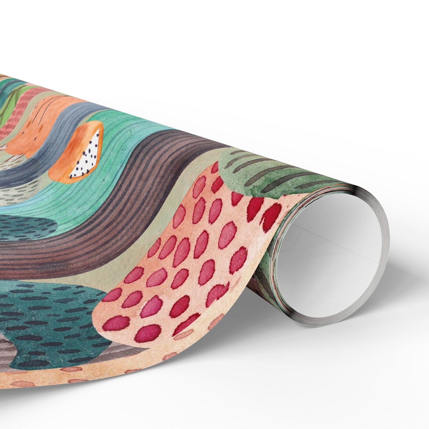 Whimsical Wrapping Paper Roll, Colorful Gift Wrap, Eco-Friendly Party Supplies, Forest-Themed Wrap, Holiday & Birthday Gift Wrap