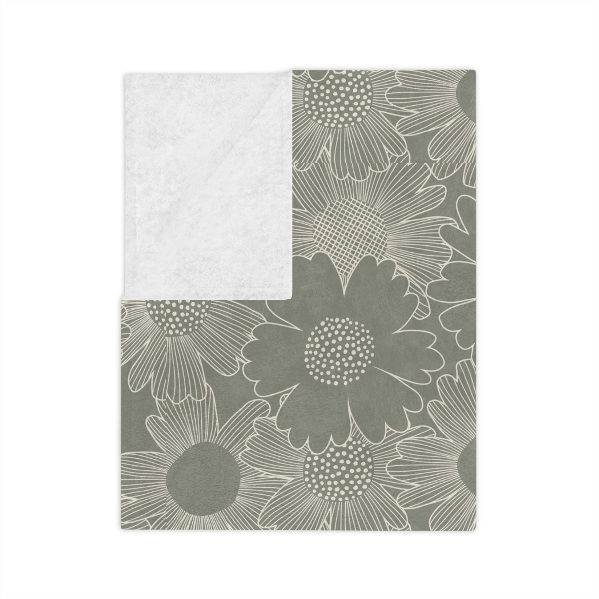 Sunflower Velveteen Microfiber Blanket - Cozy Floral Throw for Relaxation, Gift for Home Decor, Warm Fleece Blanket, Housewarming Gift, - aMOOsing Designs