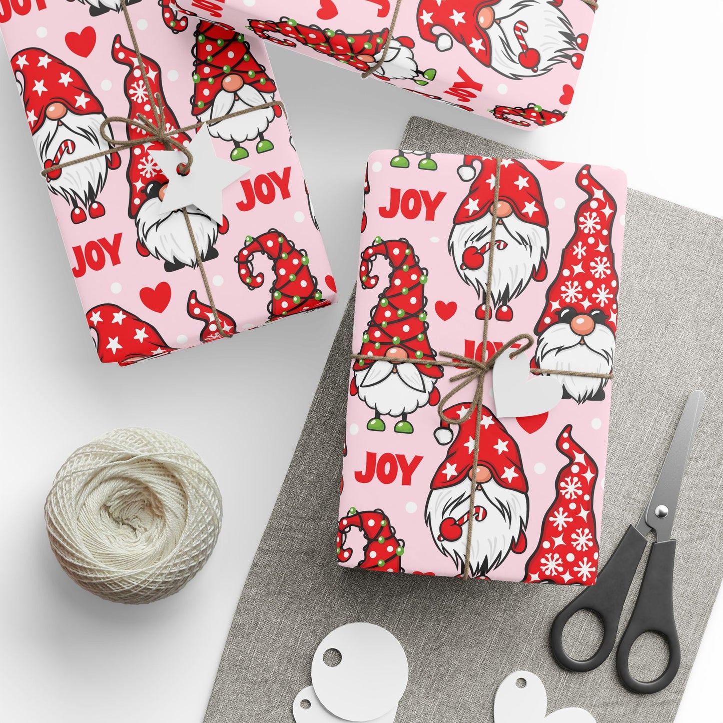 Wrapping Papers, Festive Gnomes Christmas Gift Wrap, Holiday Wrapping, Eco-Friendly Gift Packaging, Wrapping Paper Rolls, Gift Wrap Sheets, - aMOOsing Designs