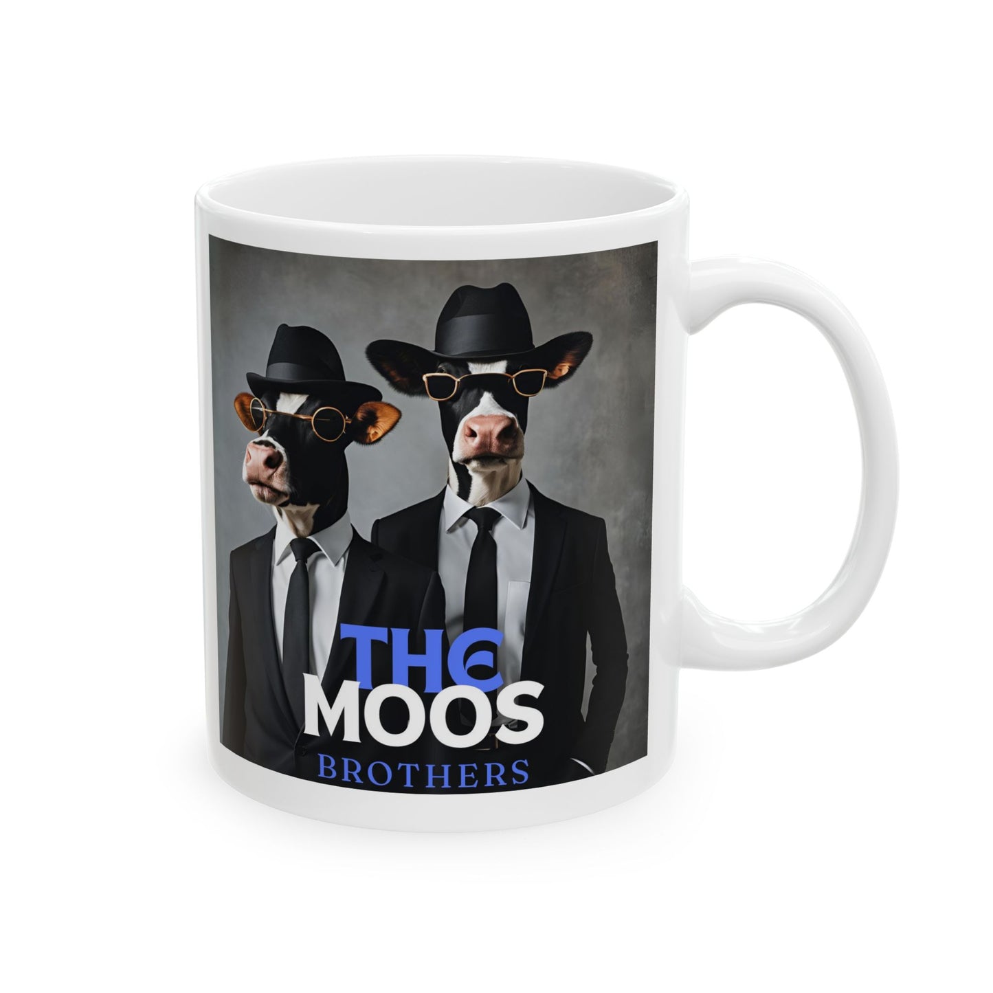 Mug - the Moos Brothers Ceramic Mug (11oz, 15oz) - aMOOsing Designs