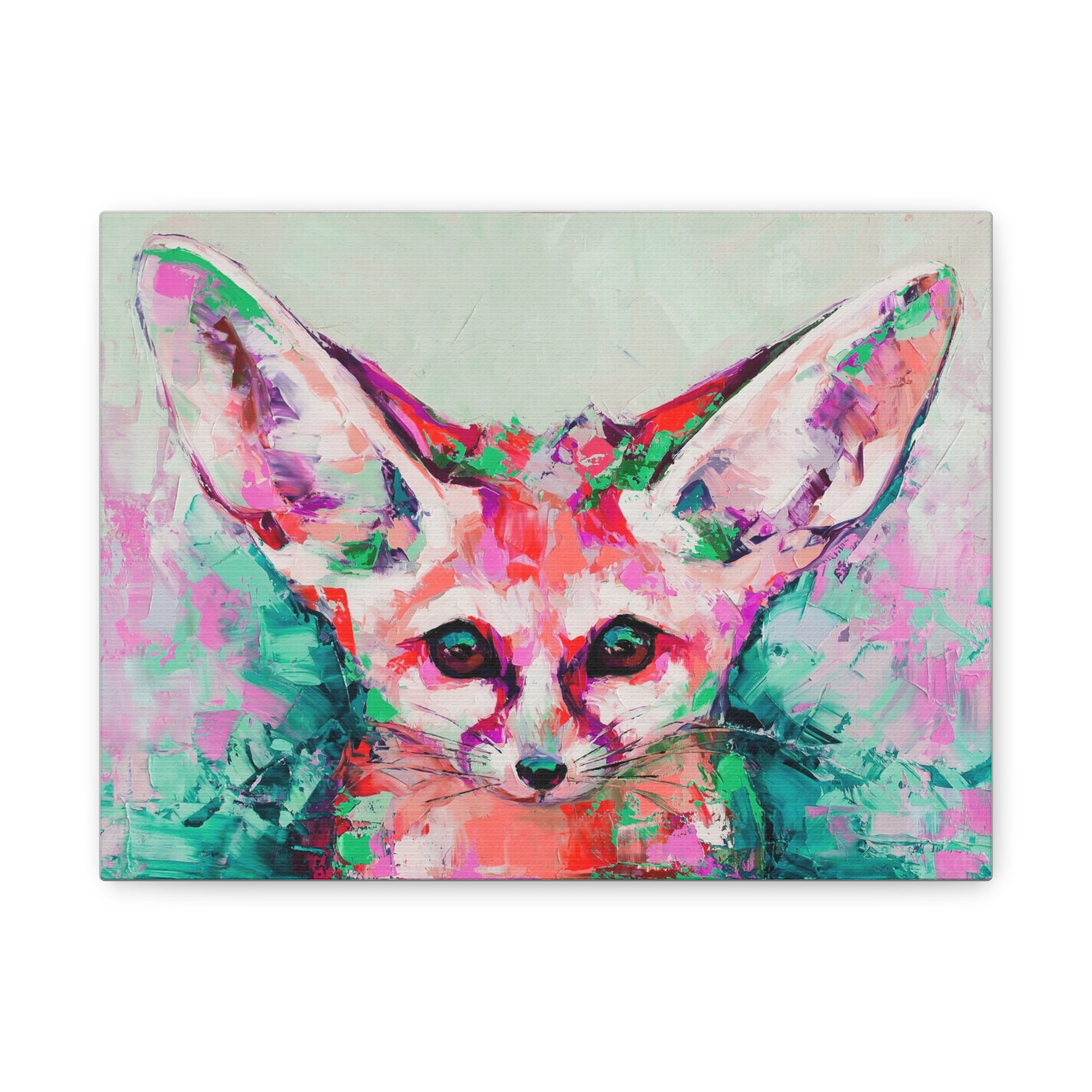 Vibrant Fennec Fox Canvas Art - Colorful Stretched Wall Decor - aMOOsing Designs