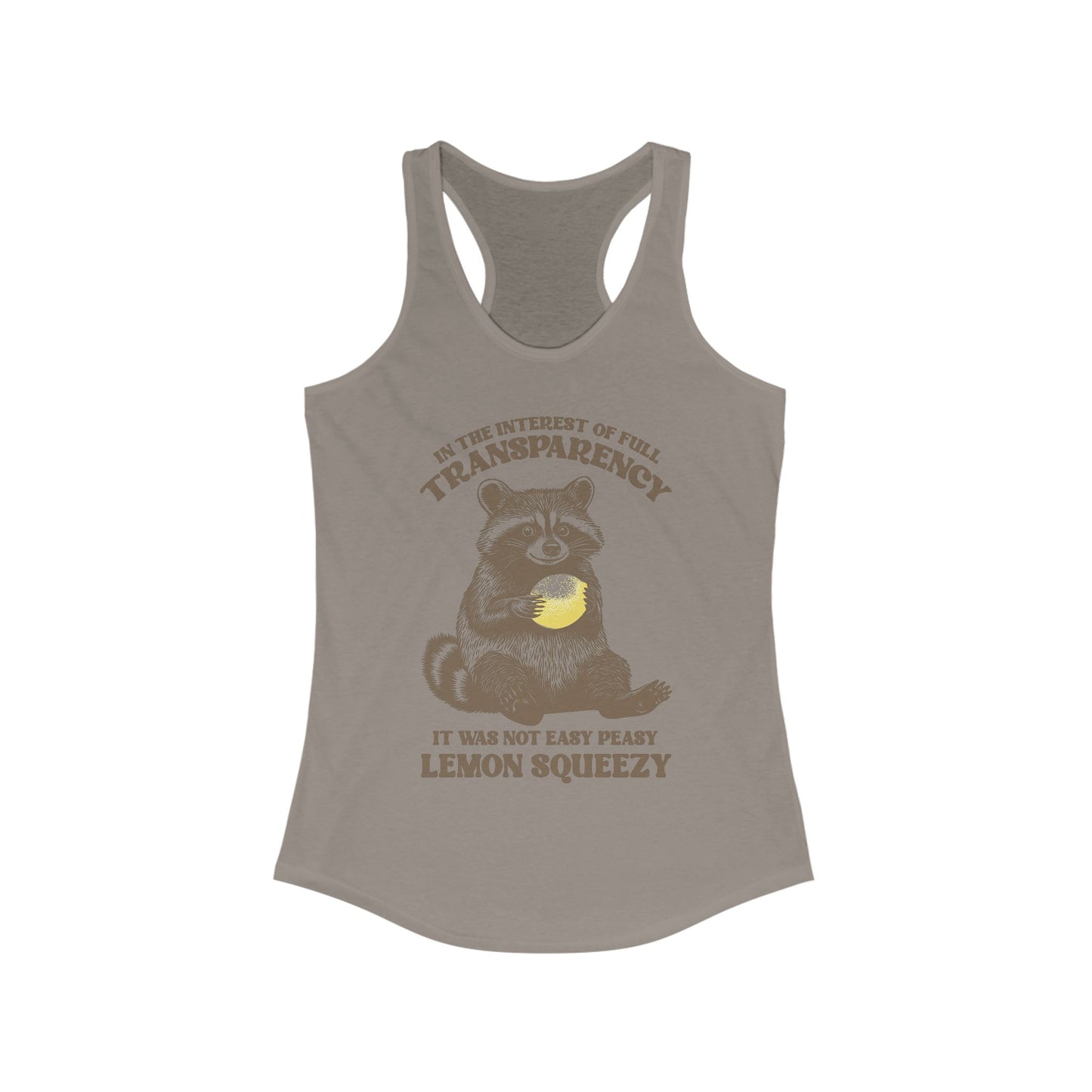Funny Women Racerback Tank - Easy Peasy Lemon Squeezy Design - aMOOsing Designs