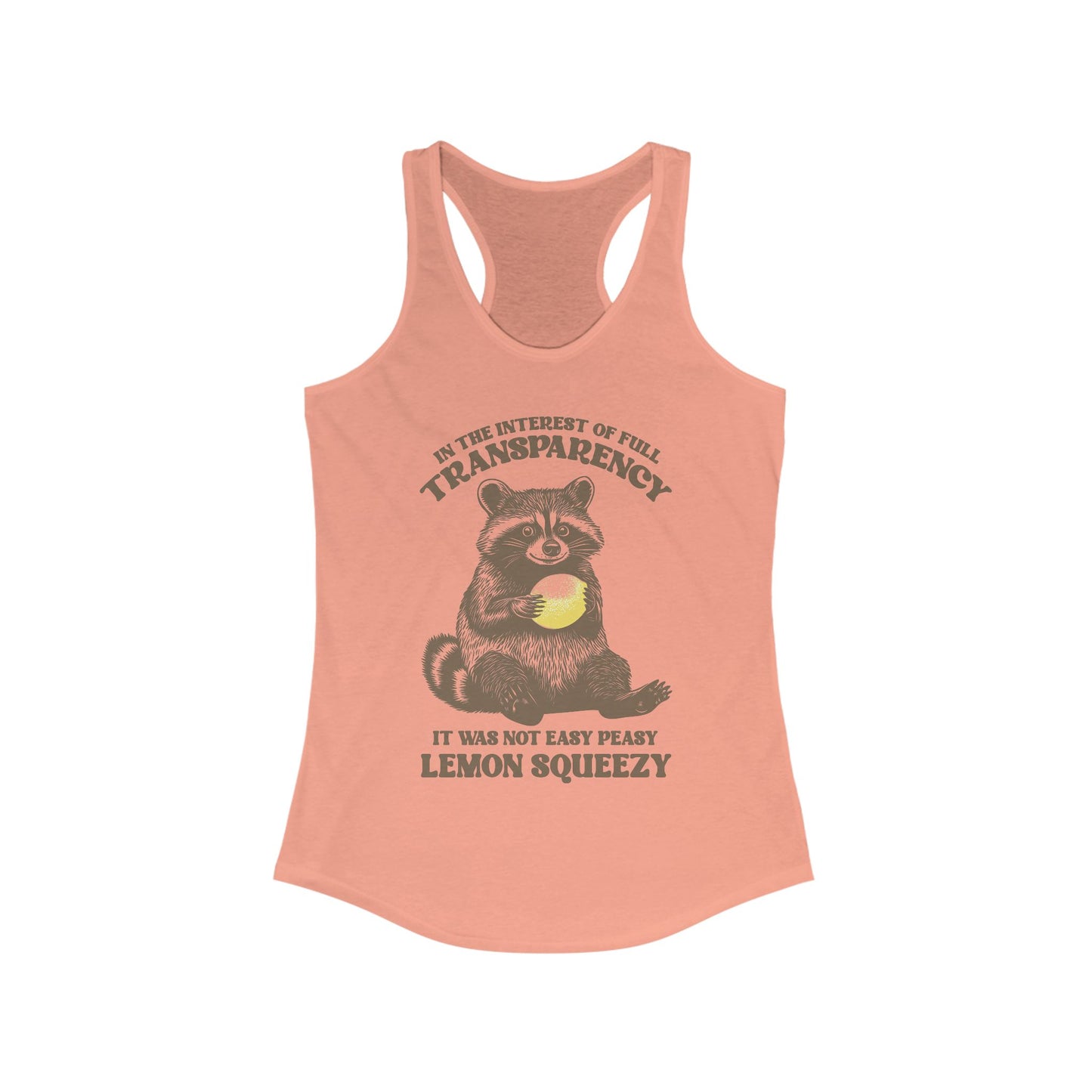 Funny Women Racerback Tank - Easy Peasy Lemon Squeezy Design - aMOOsing Designs
