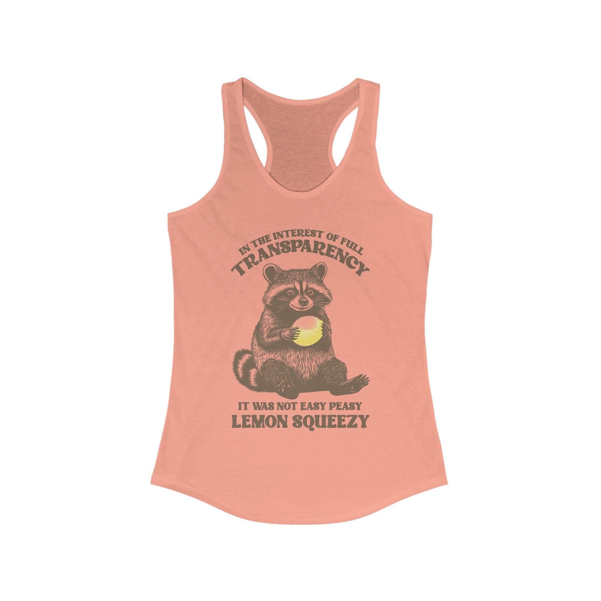 Funny Women Racerback Tank - Easy Peasy Lemon Squeezy Design - aMOOsing Designs