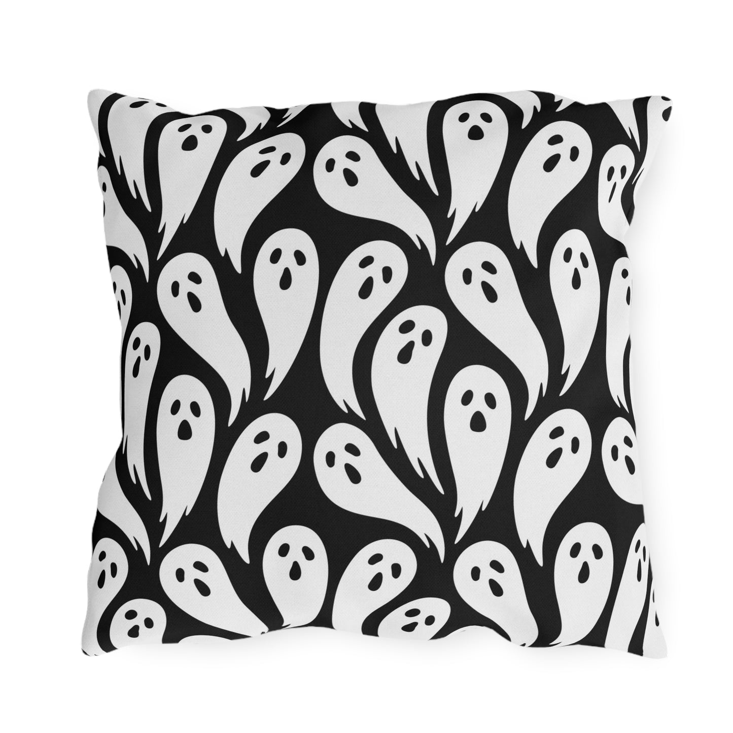 Spooky Ghost Outdoor Pillow, Halloween Decor, Patio Cushion, Seasonal Throw Pillow, Fall Outdoor Accessories, Haunted House Decor