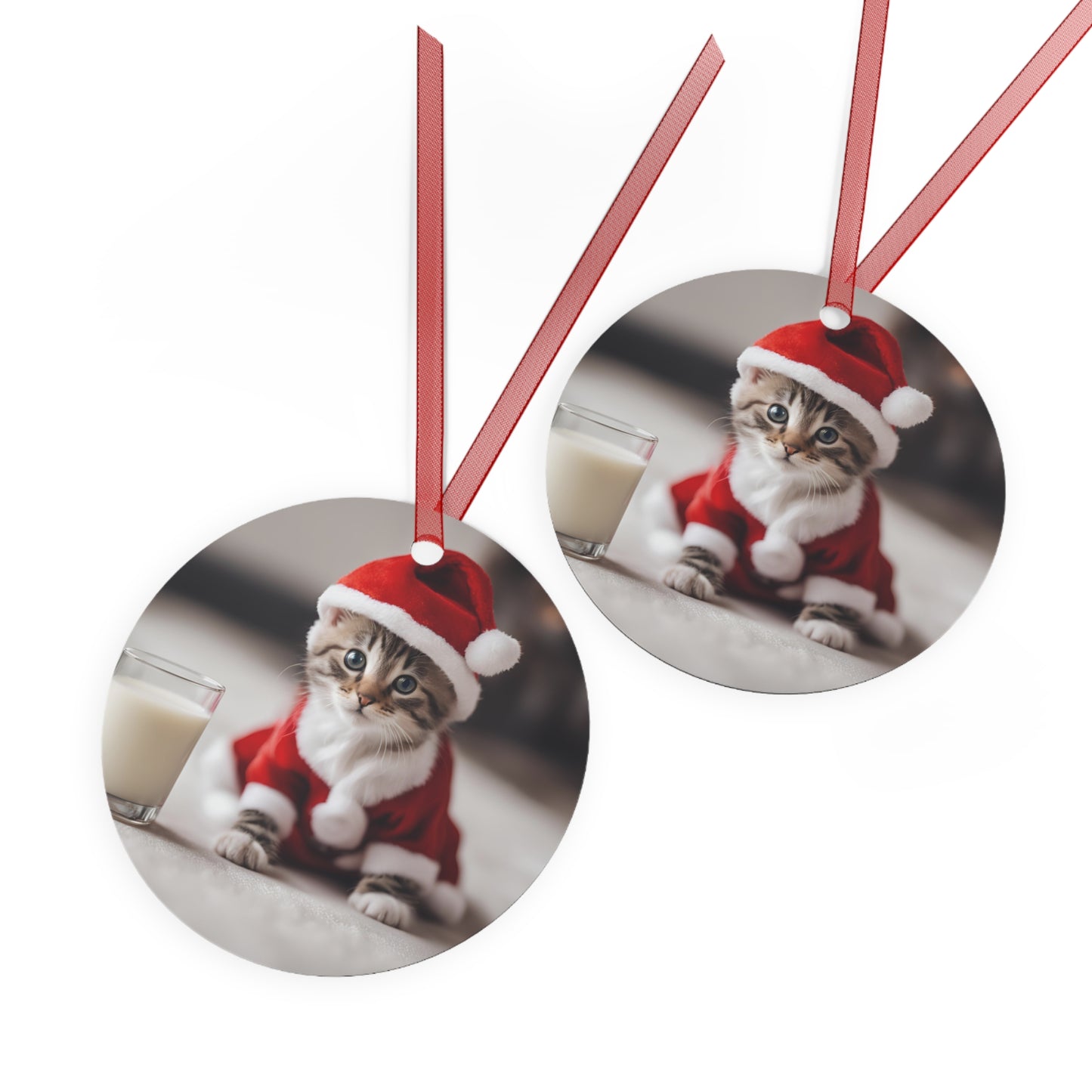 Festive Cat Ornament, Holiday Decor, Christmas Tree Decoration, Pet Lover Gift, Cute Kitty Keepsake