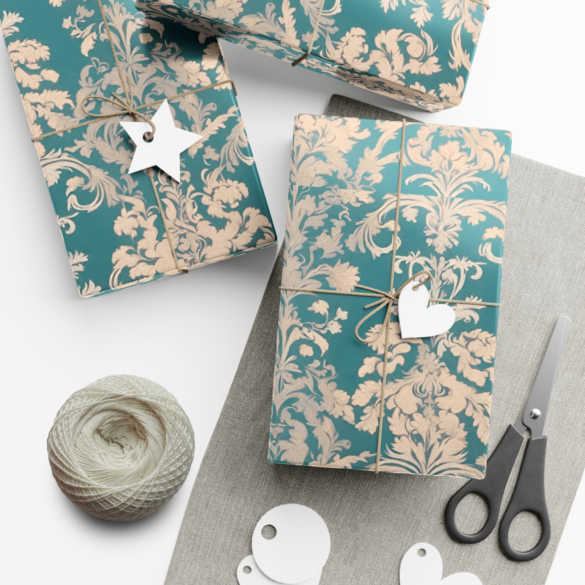 Elegant Floral Gift Wrap Papers, Artisanal Wrapping Paper for Birthdays, Weddings, Holidays, Eco-Friendly Packaging - aMOOsing Designs