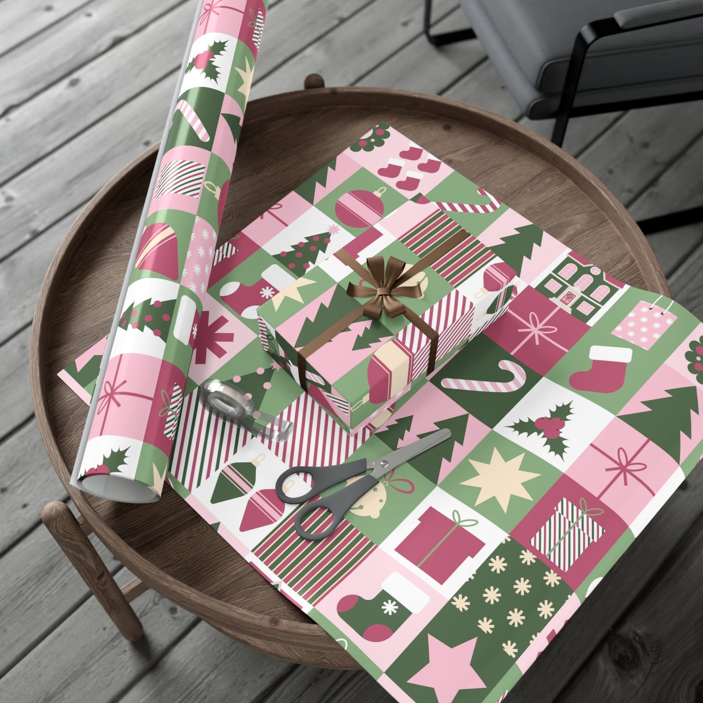 Festive Holiday Gift Wrap Papers - Christmas Patterns for Joyful Gifting - aMOOsing Designs