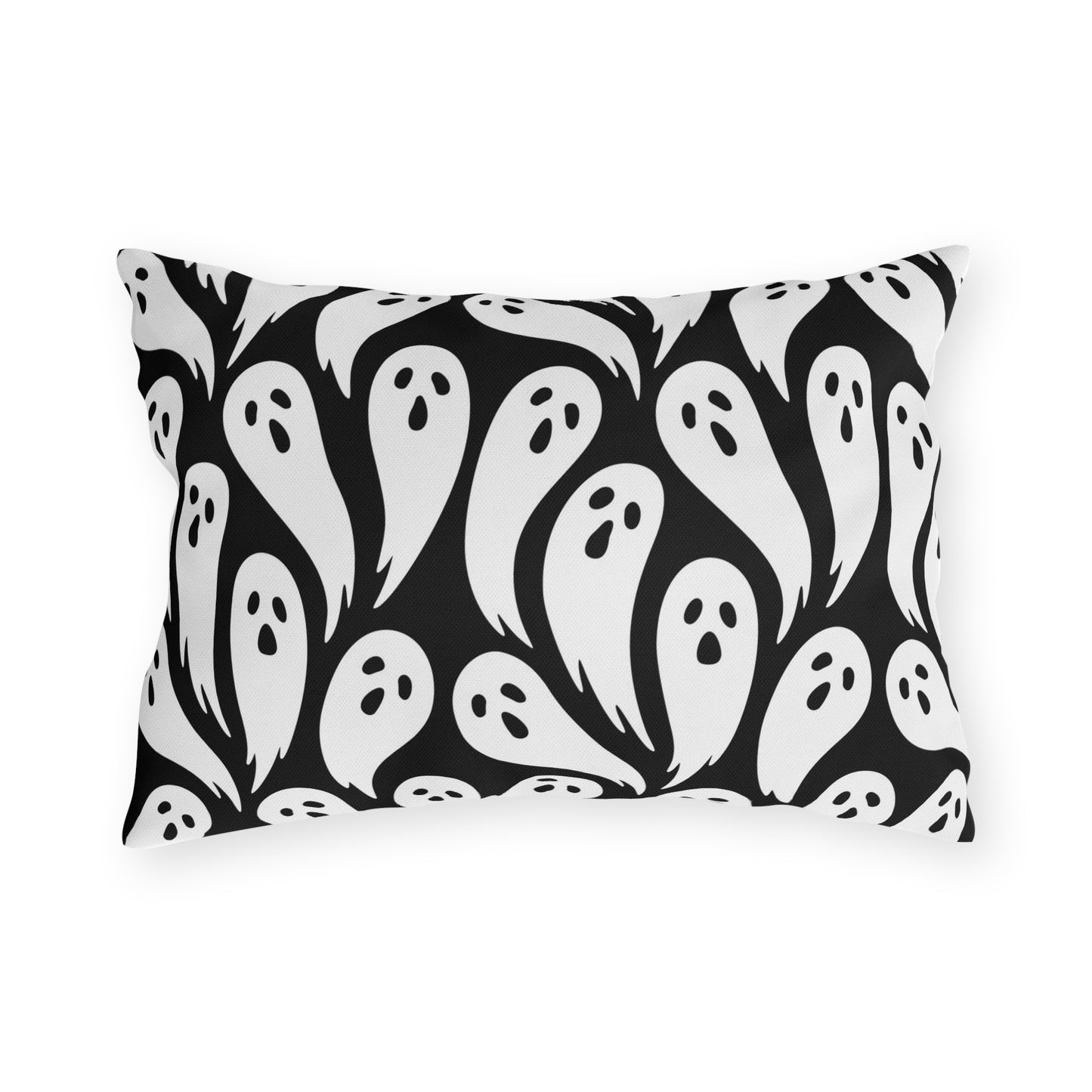 Spooky Ghost Outdoor Pillow, Halloween Decor, Patio Cushion, Seasonal Throw Pillow, Fall Outdoor Accessories, Haunted House Decor