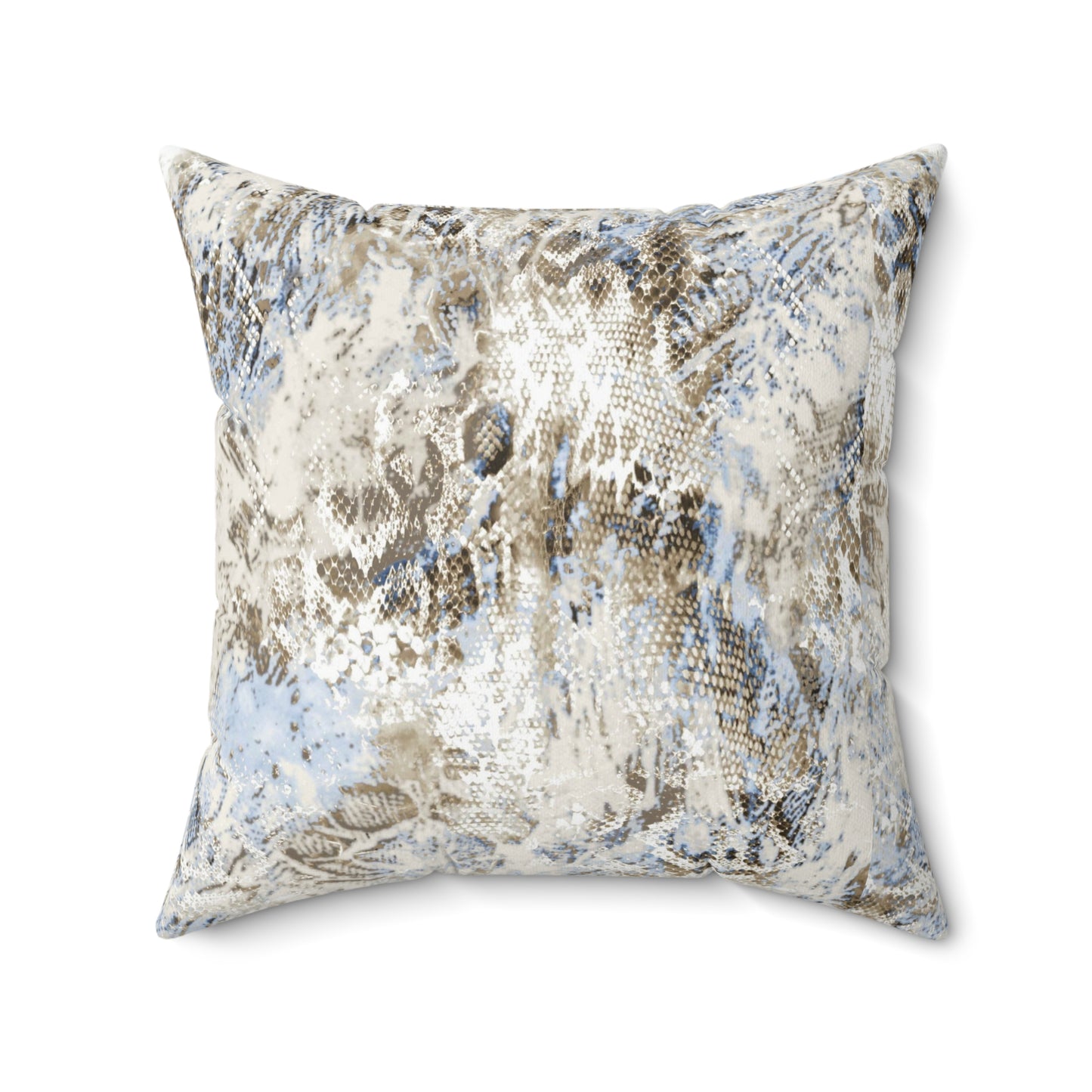 Snakeskin Print Decorative Pillow, Boho Home Decor, Couch Cushion, Cozy Living Room Accent, Unique Gift Idea - aMOOsing Designs