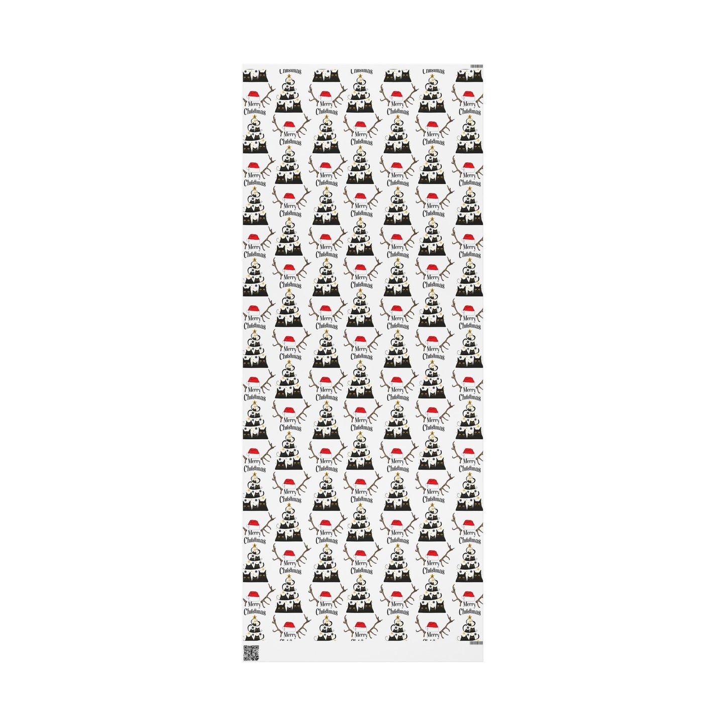 Holiday Wrapping Paper Roll, Festive Gift Wrap, Merry Christmas Kitty Design, Unique Gift Packaging, Seasonal Celebration Supplies