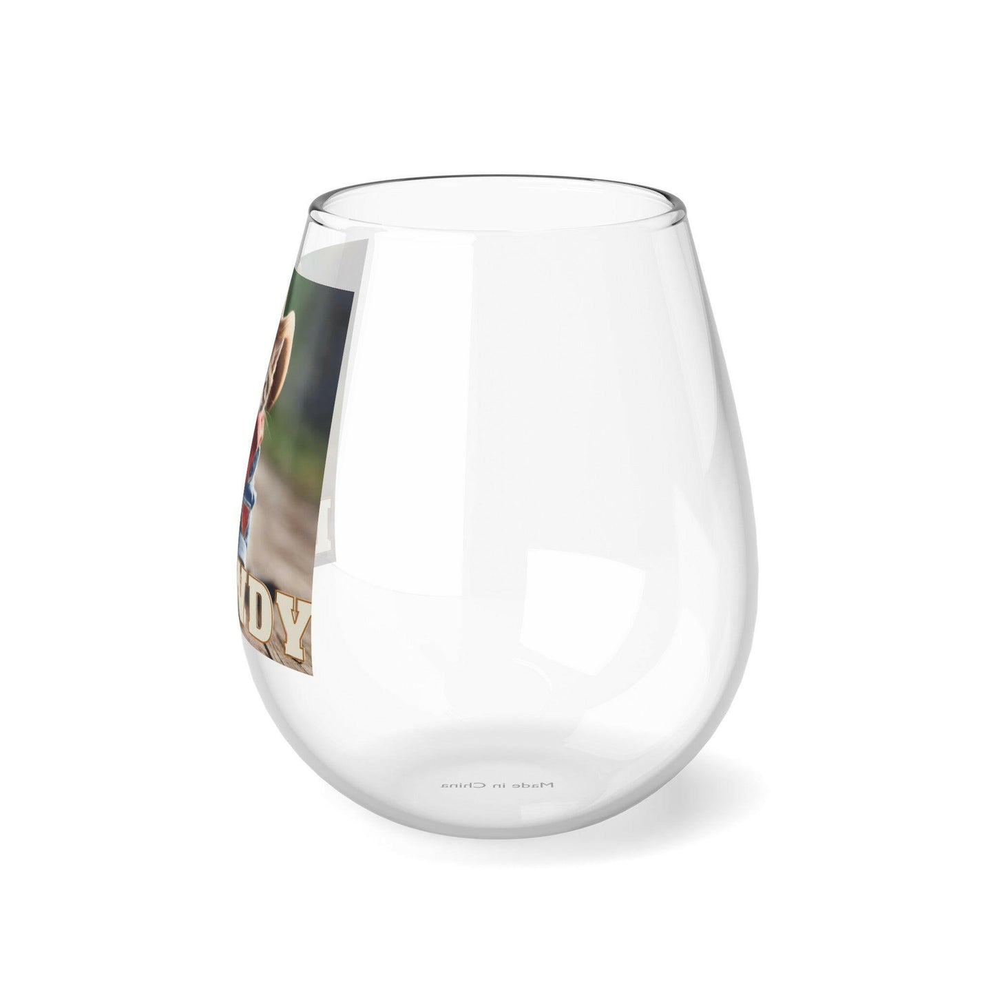 Meowdy- Stemless Wine Glass, 11.75oz.