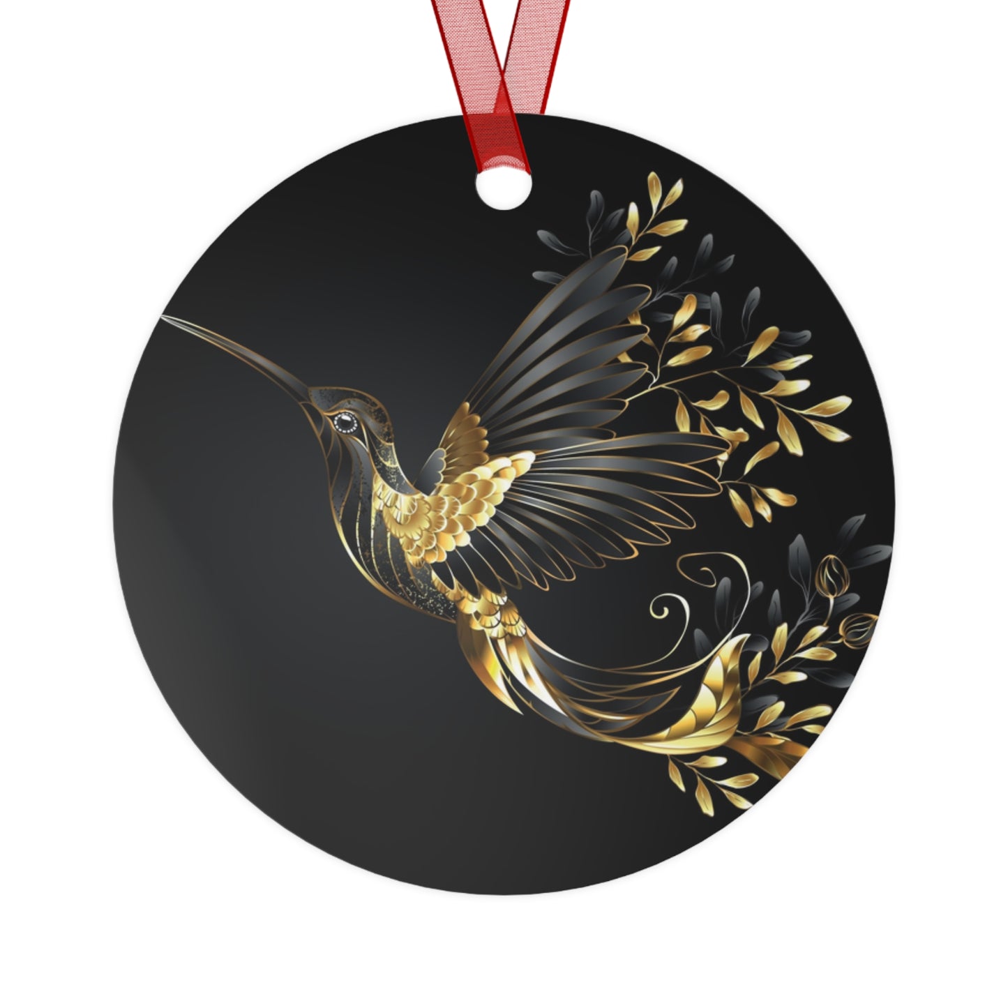 Metal Ornament, Elegant Hummingbird Metal Christmas Ornament, Holiday Decor, Gift for Bird Lover, Christmas Tree Decoration, Ornament Gift