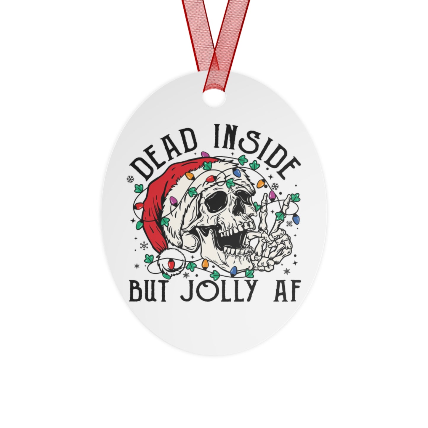 Skull Themed Holiday Metal Ornaments, Unique Christmas Decorations, Perfect Gift for Friends, Festive Home Decor, [...]