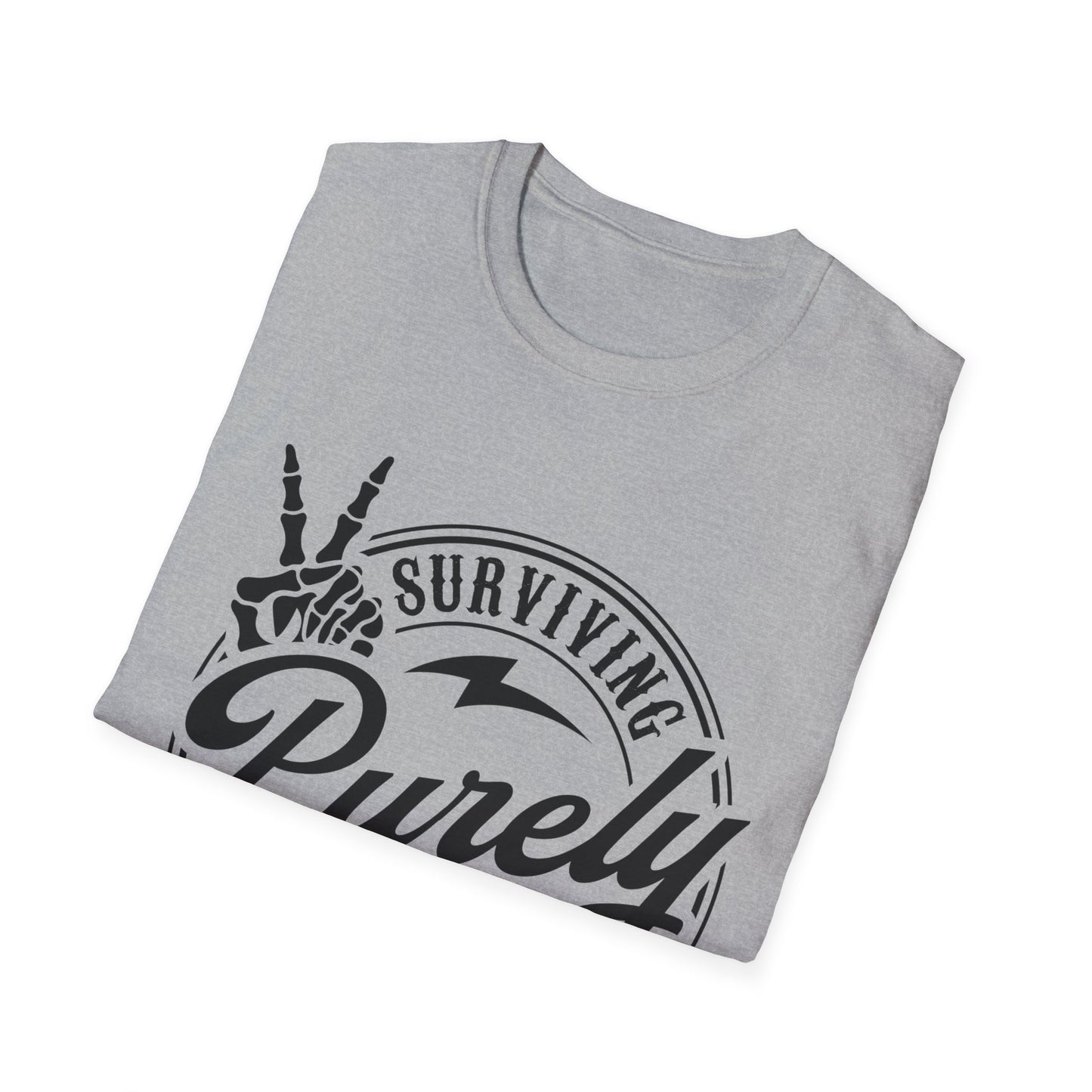Surviving Purely Out of Spite- Funny Men's Softstyle T-Shirt